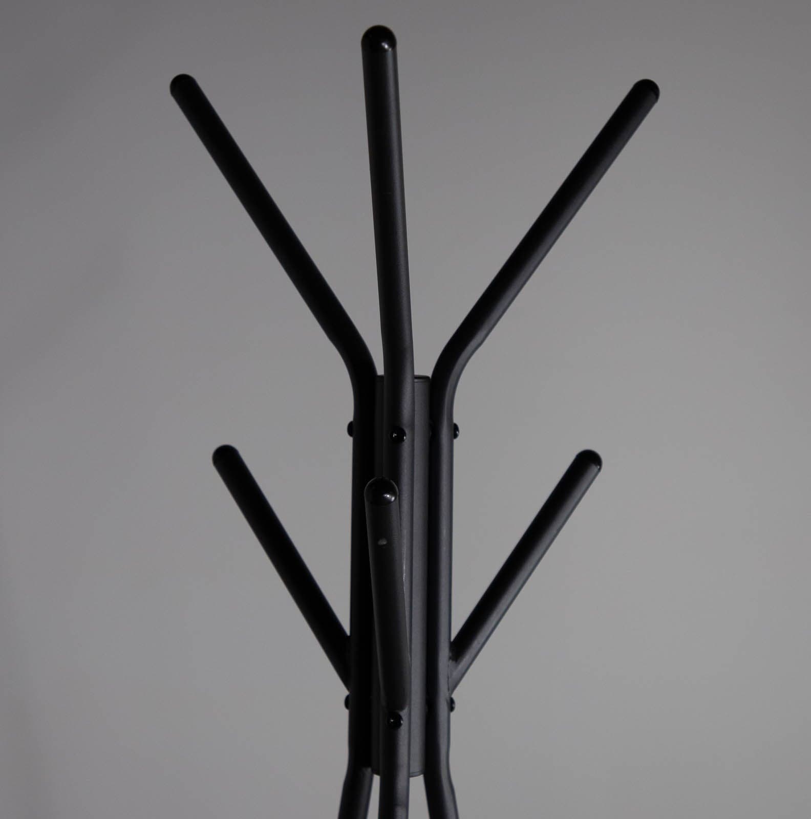 Metal Triangular Coat Rack with 2 Wood Shelves - Thumbnail 3