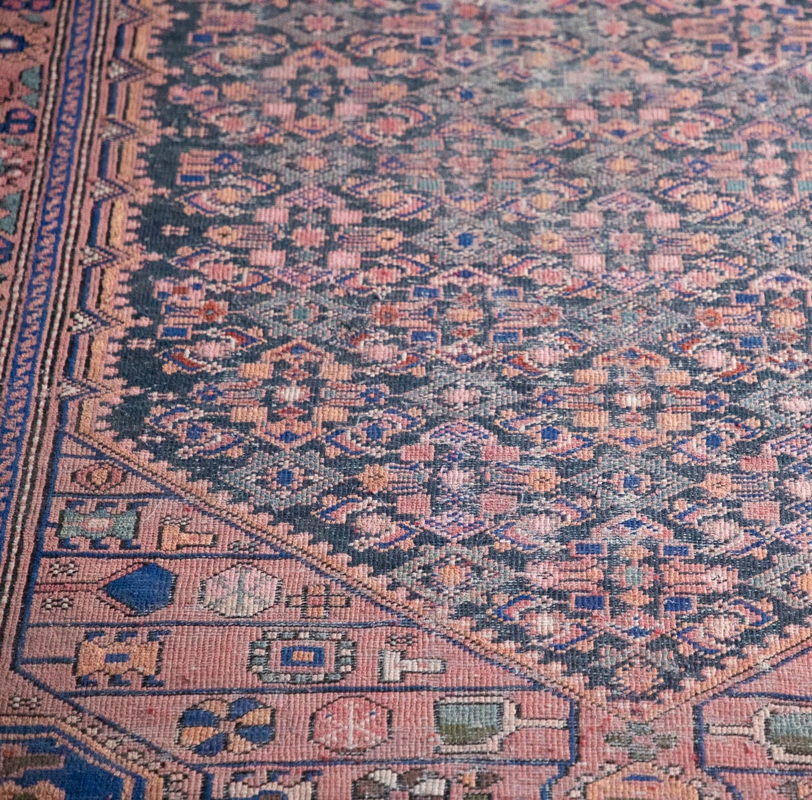 Oriental Area Rug, Naturally Distressed, 50" x 77" - Thumbnail 2