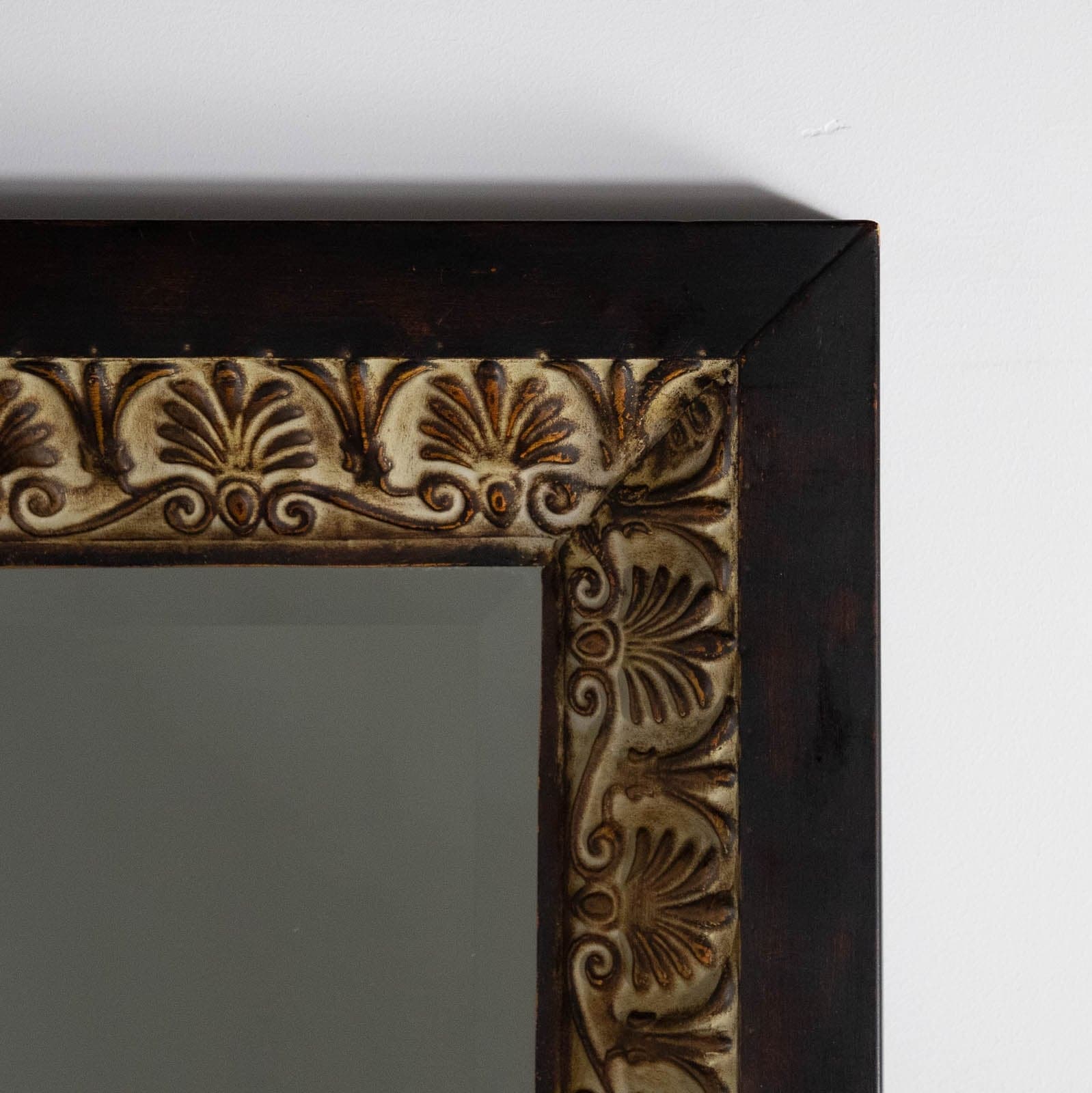 Mirror with Black & Gold Metal Frame - Thumbnail 2