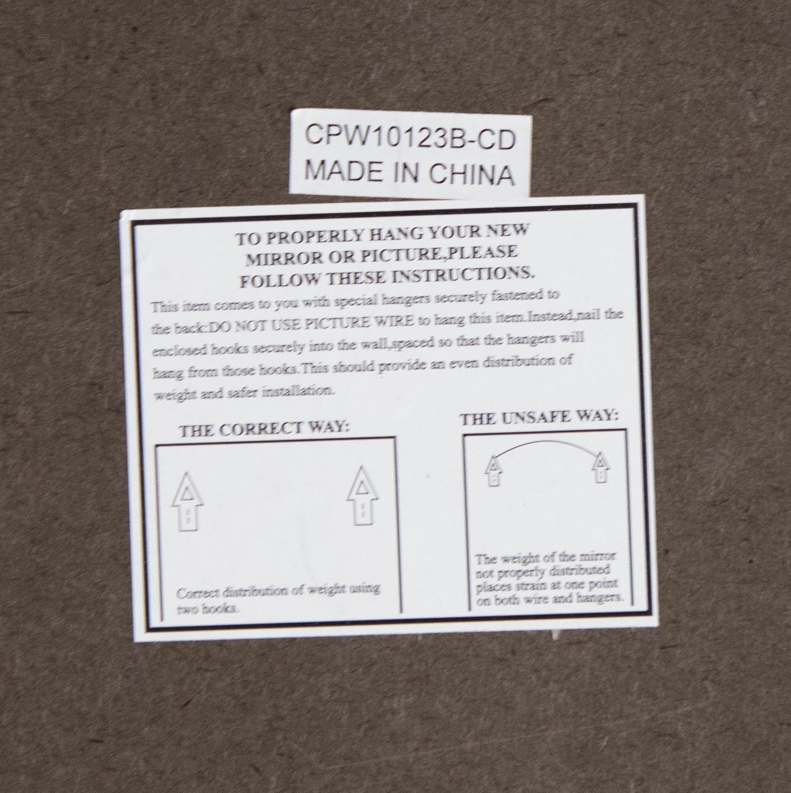 Mirror with Black & Gold Metal Frame - Thumbnail 5