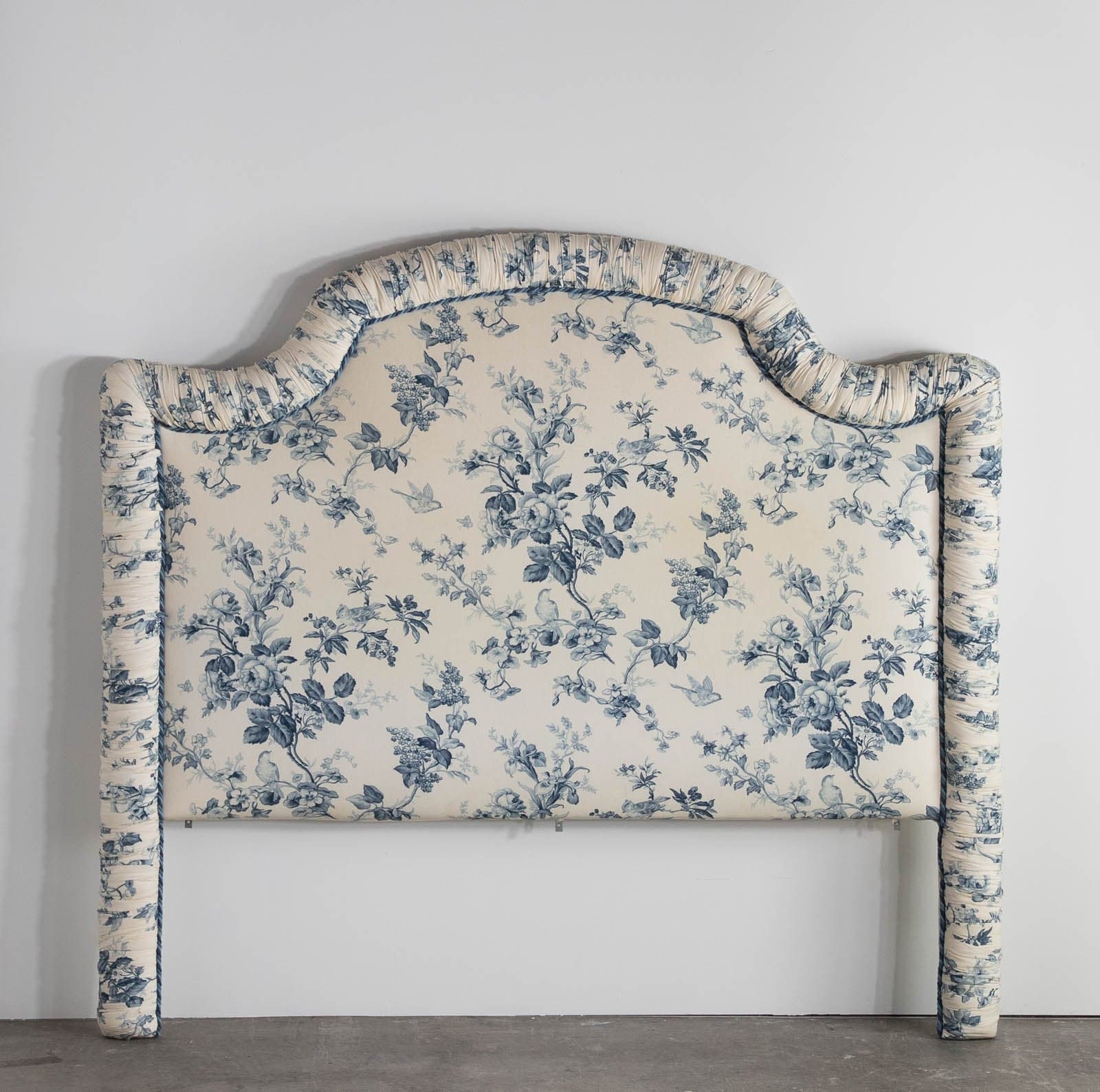 Queen Headboard with Floral Upholstery