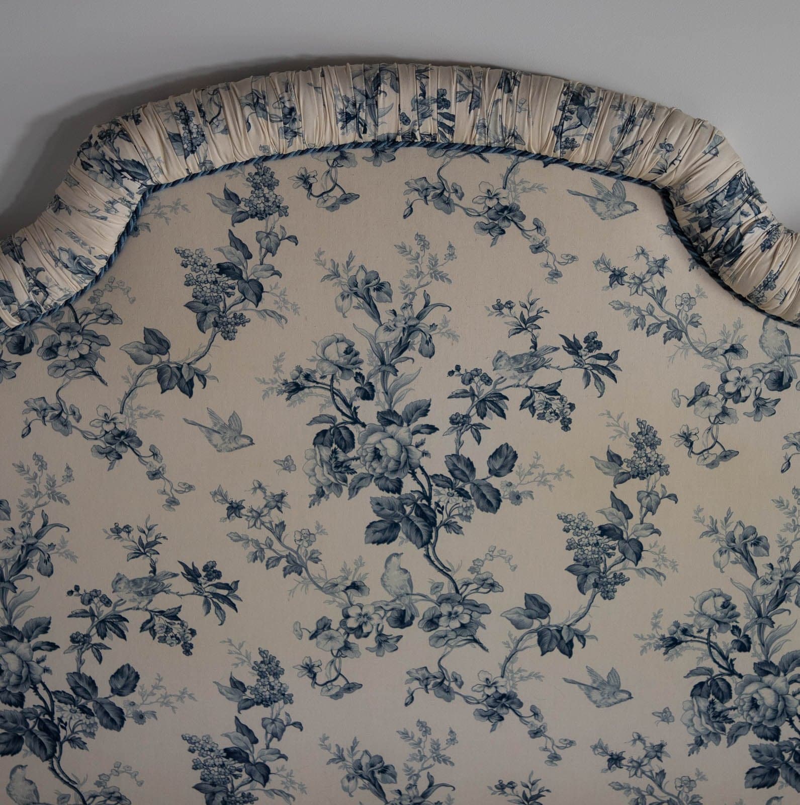 Queen Headboard with Floral Upholstery - Thumbnail 3