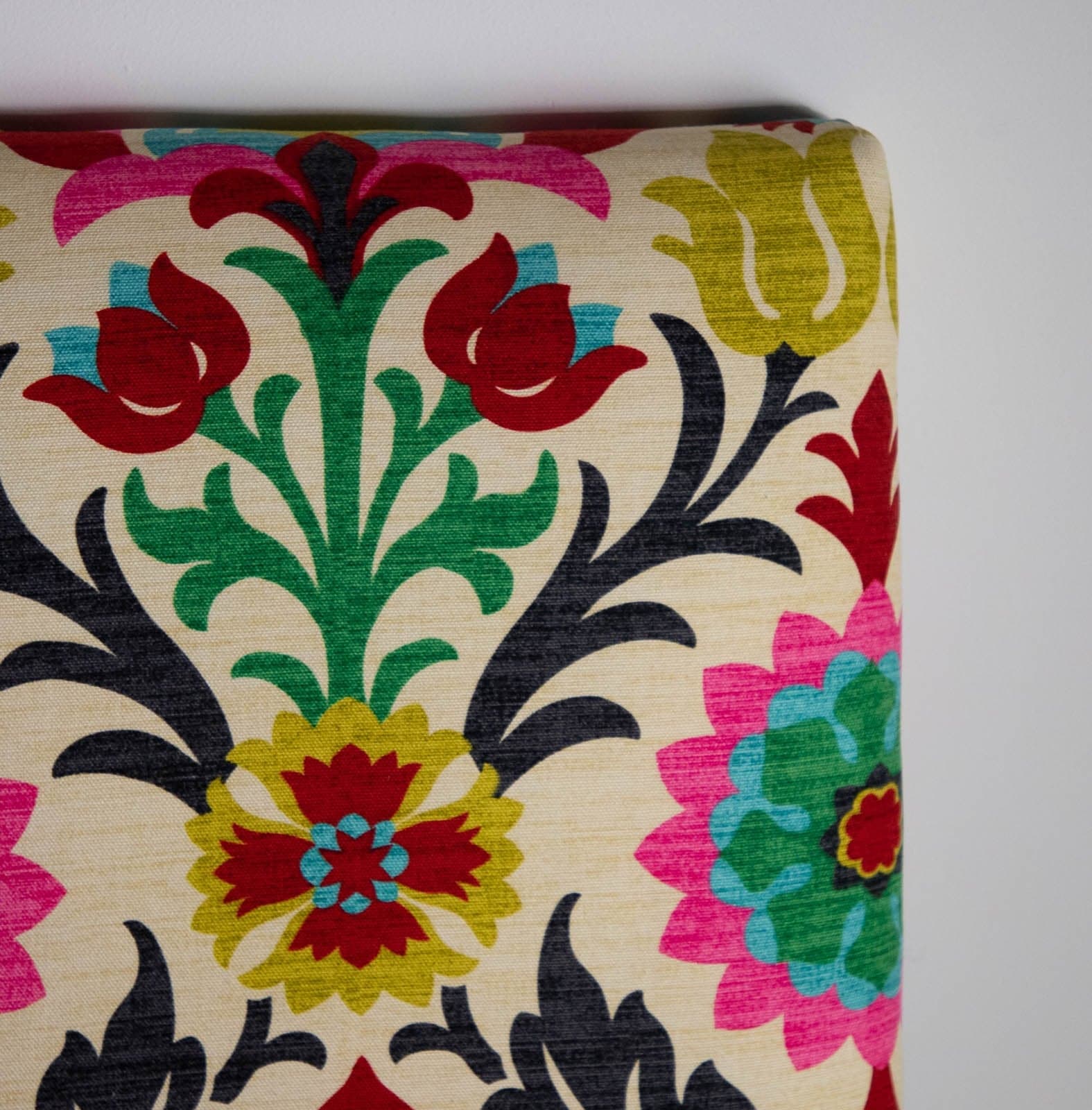 Santa Maria Desert Flower Border Upholstered Twin Headboard (Set of 2) - Thumbnail 2