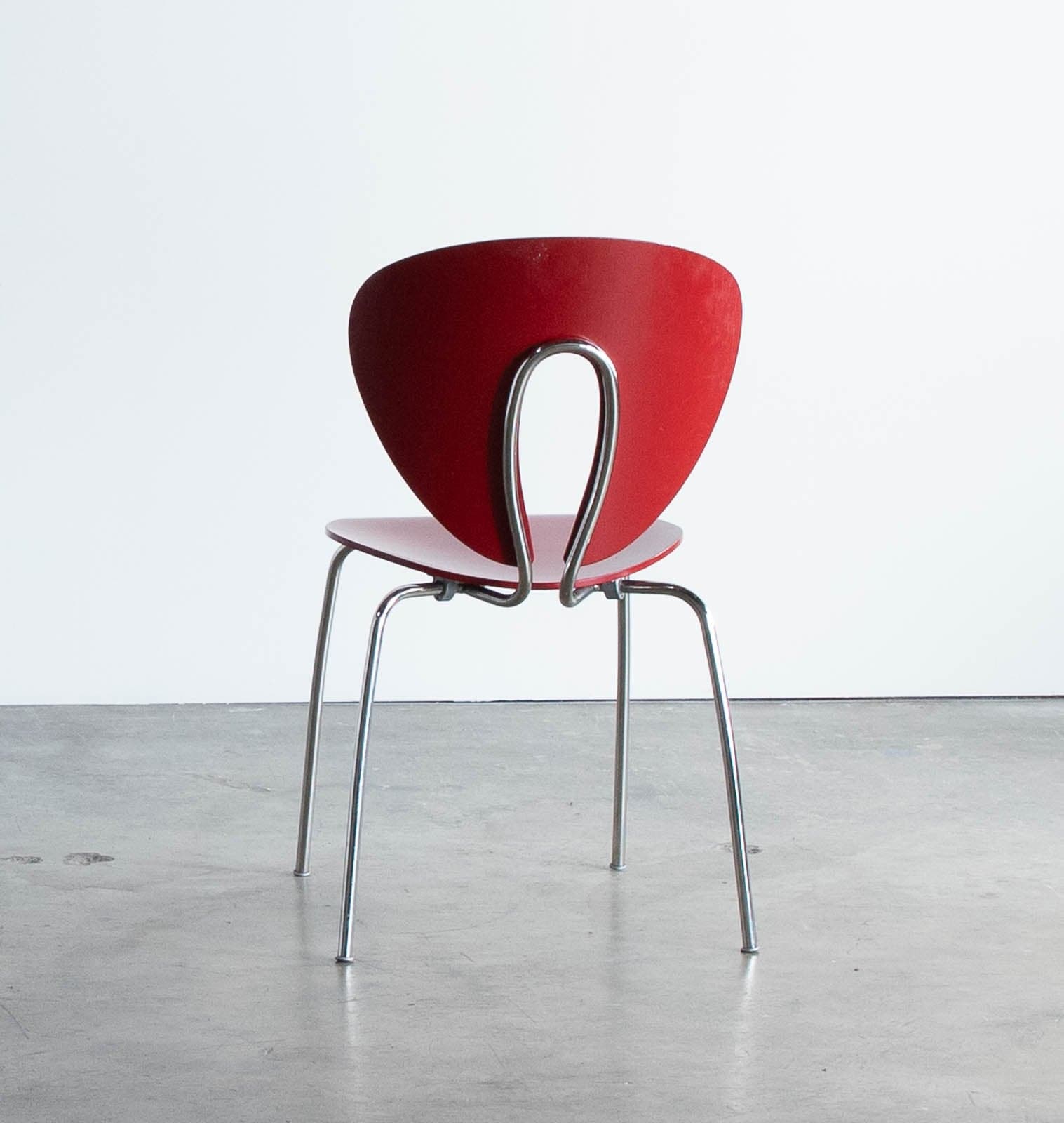 Red Design Within Reach Globus Chairs (Set of 5) - Thumbnail 4