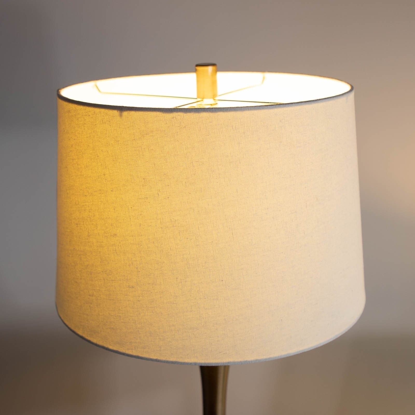 Table Lamps with Curved Gold Colored Base (Set of 2) - Thumbnail 3