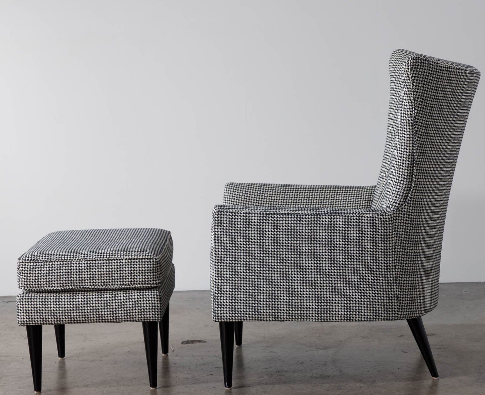 Room & Board Louis Armchair & Ottoman in Trend Salt Fabric - Thumbnail 3