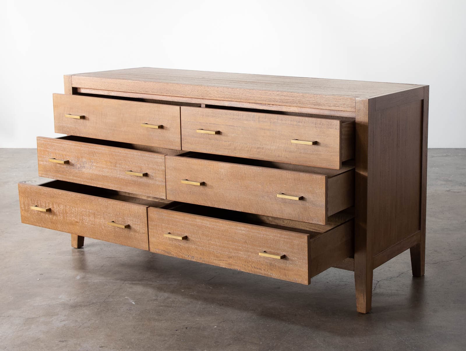 Crate & Barrel Dawson Grey Wash 6-Drawer Dresser - Thumbnail 2