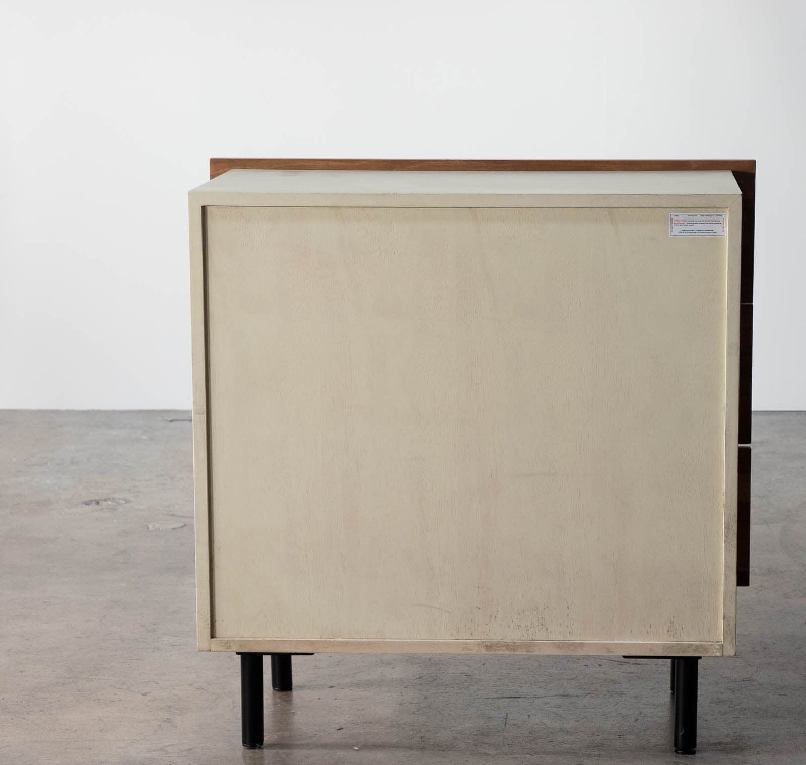 EQ3 Reclaimed Teak Single Dresser with Almond Finish and Three Drawers - Thumbnail 6