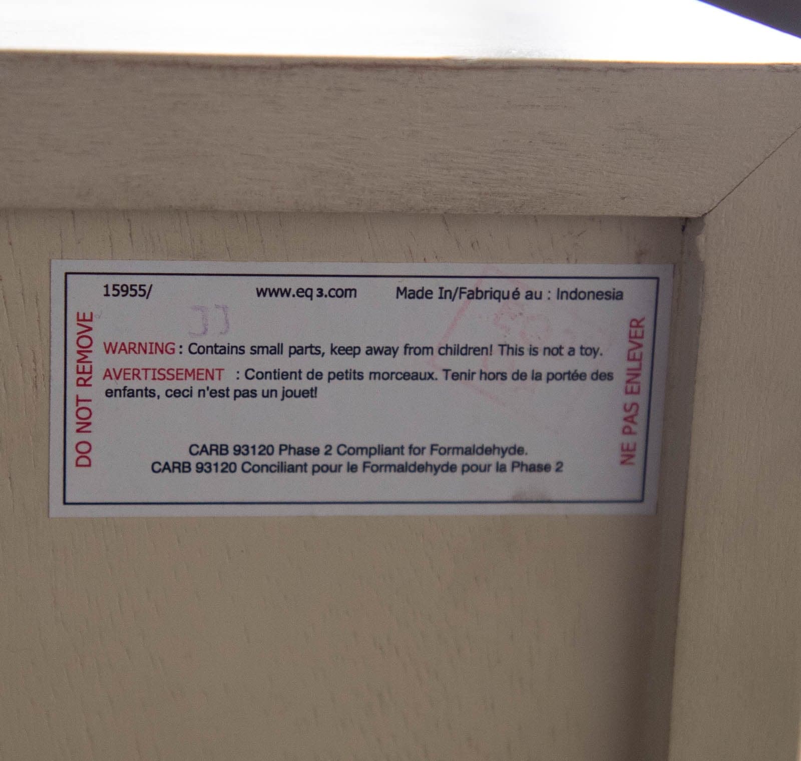 EQ3 Reclaimed Teak Single Dresser with Almond Finish and Three Drawers - Thumbnail 7