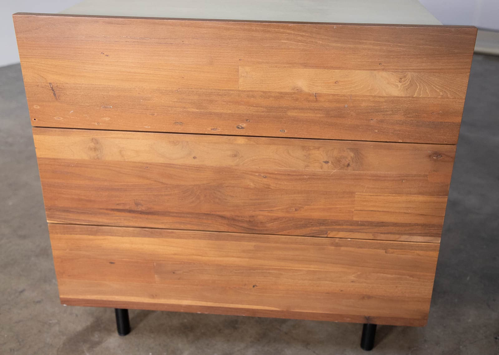 EQ3 Reclaimed Teak Single Dresser with Almond Finish and Three Drawers - Thumbnail 8