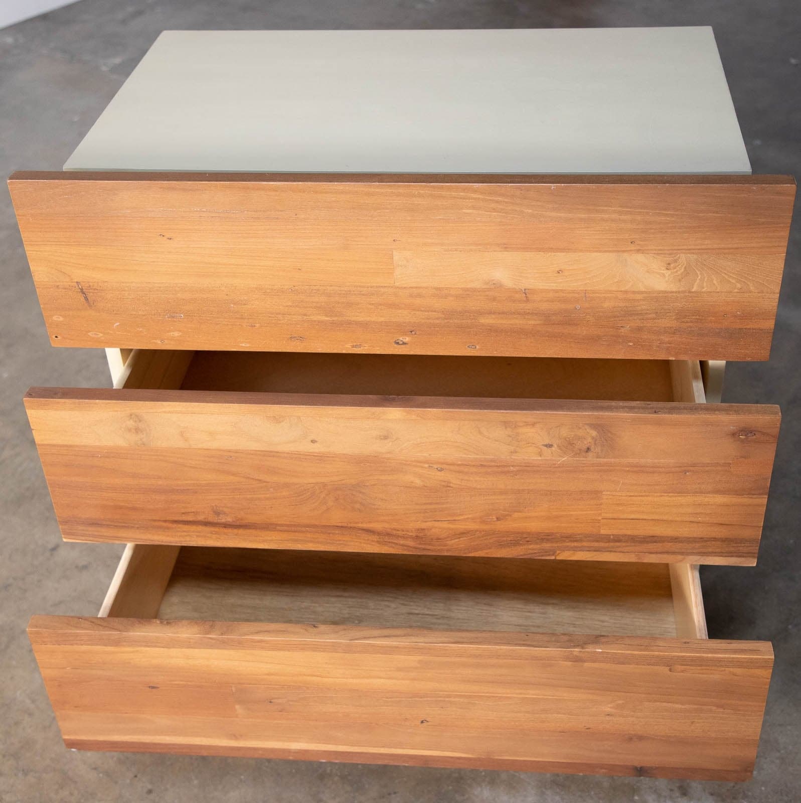 EQ3 Reclaimed Teak Single Dresser with Almond Finish and Three Drawers - Thumbnail 10