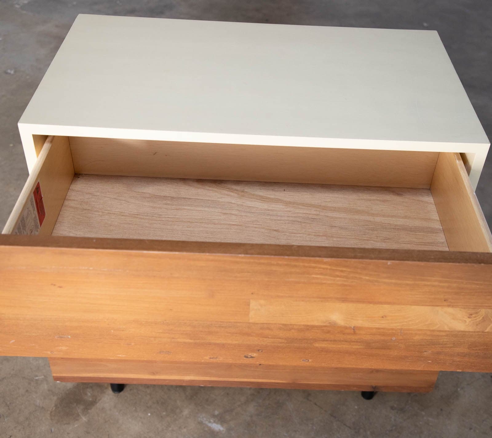 EQ3 Reclaimed Teak Single Dresser with Almond Finish and Three Drawers - Thumbnail 9