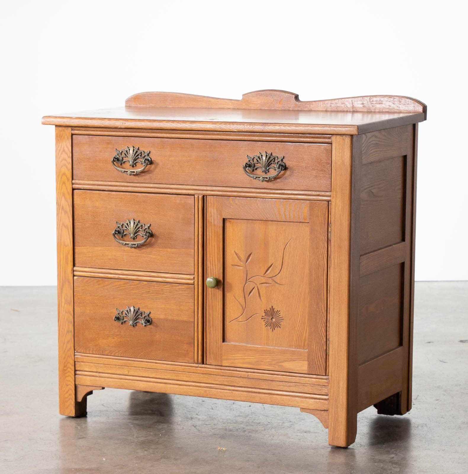 Vintage Eastlake Washstand + Cabinet circa Late 1800s - Image 1