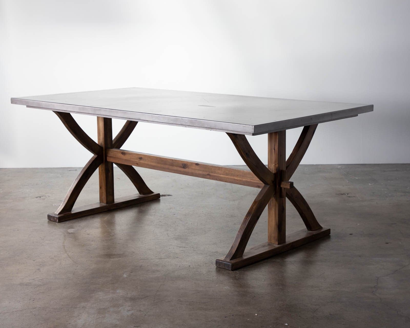 Cost Plus World Market Dining Table with Wood Base and Metal Top