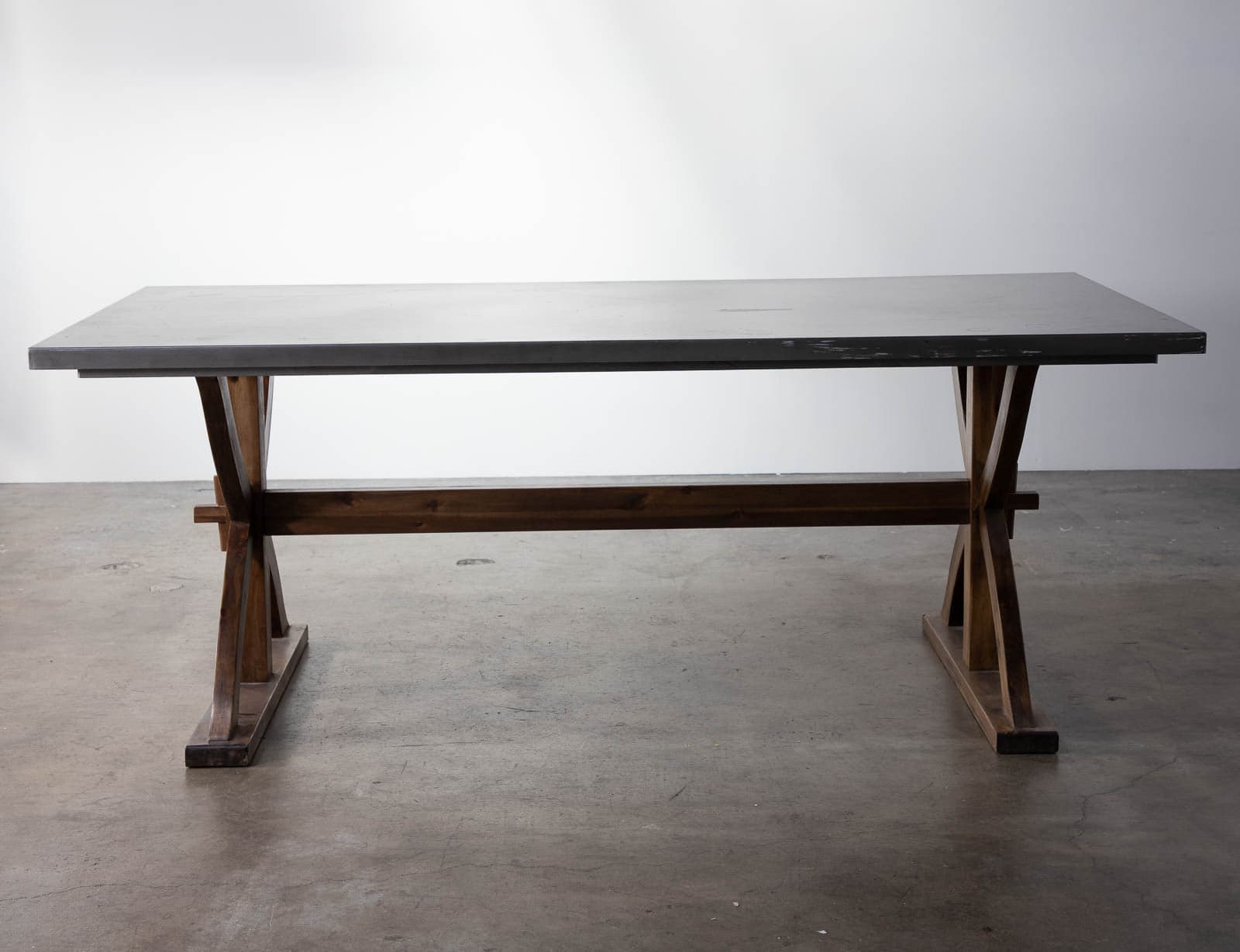 Cost Plus World Market Dining Table with Wood Base and Metal Top - Thumbnail 2