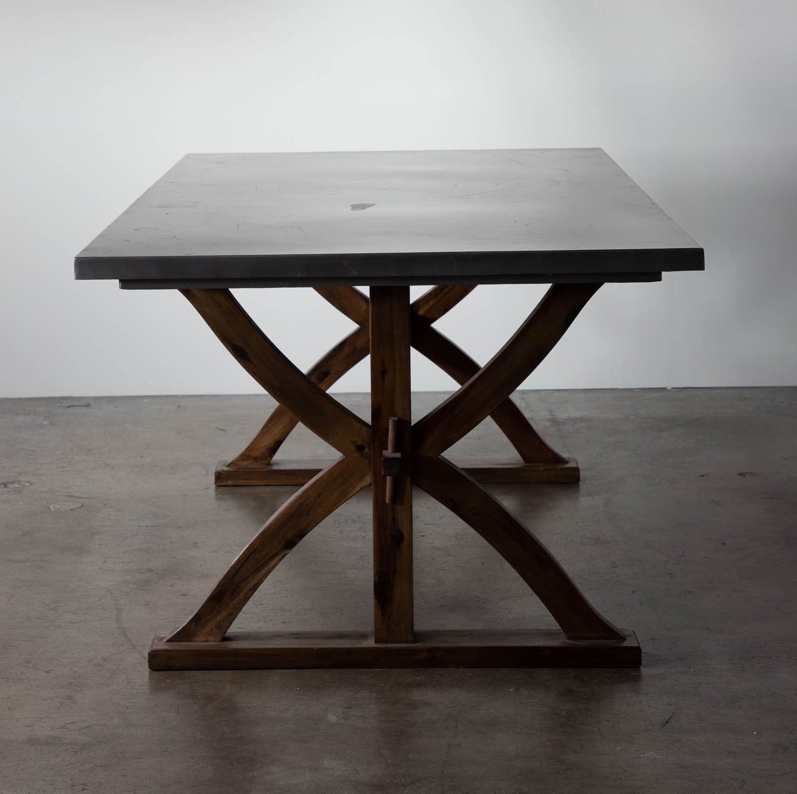 Cost Plus World Market Dining Table with Wood Base and Metal Top - Thumbnail 4