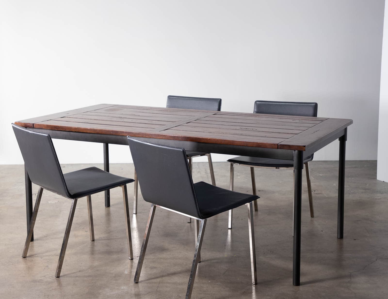 West Elm 6 Foot Dining Room Table with Solid Wood Tabletop - Thumbnail 2