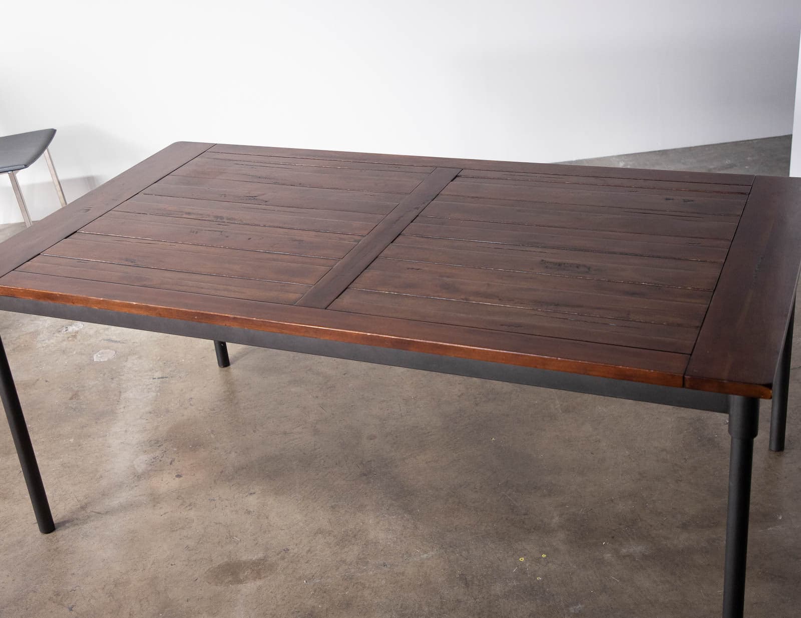 West Elm 6 Foot Dining Room Table with Solid Wood Tabletop - Thumbnail 4