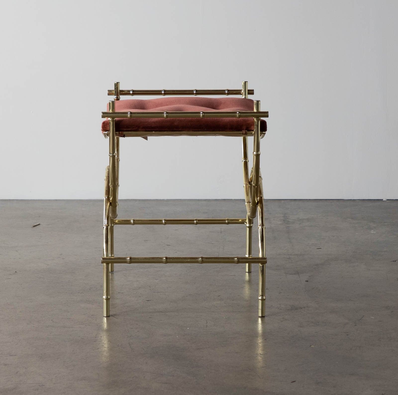 Vanity/Accent Bench, tufted velvet fabric - Thumbnail 3