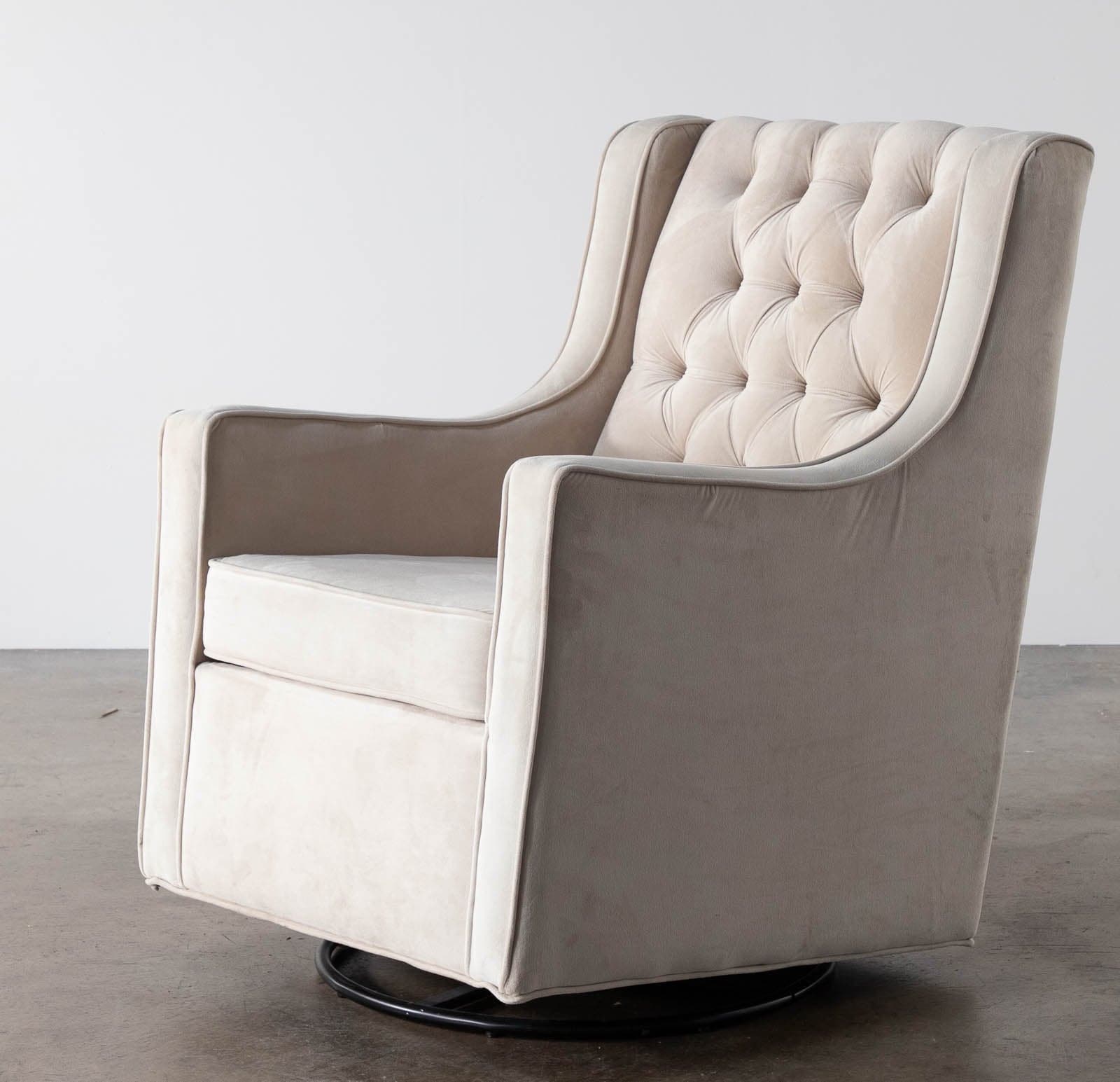 Upholstered Tufted Rocking Chair - Image 1