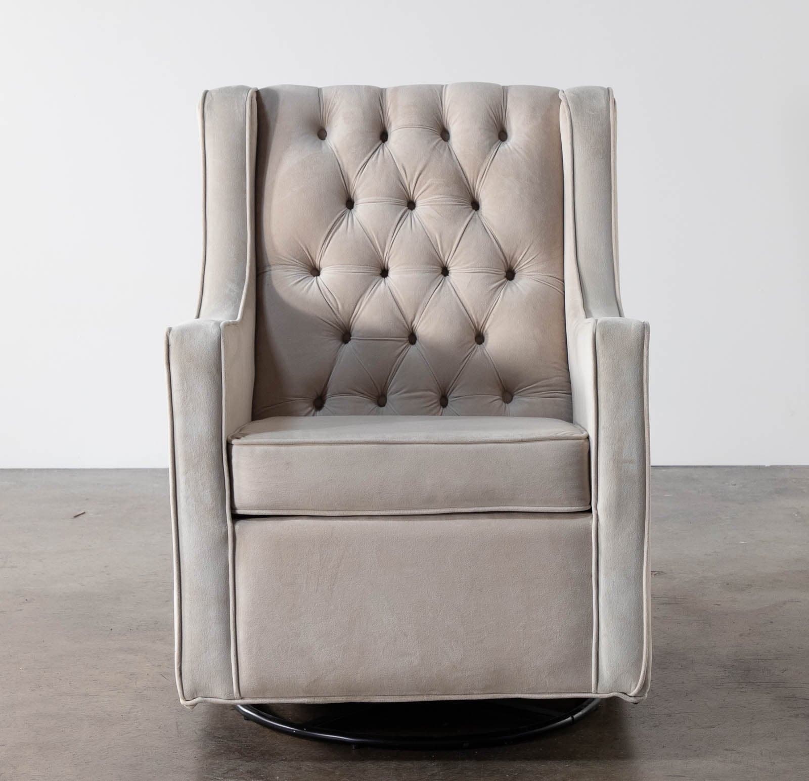 Upholstered Tufted Rocking Chair - Thumbnail 2
