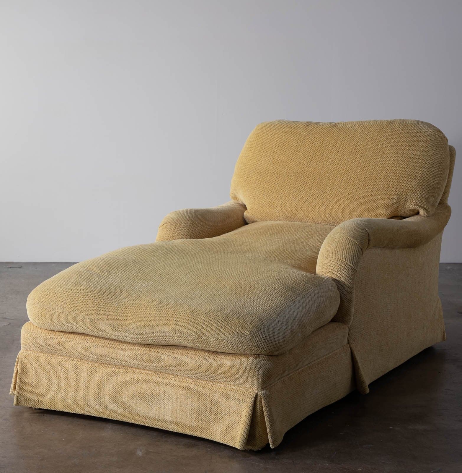 Upholstered Chaise Lounge with Arms - Image 1