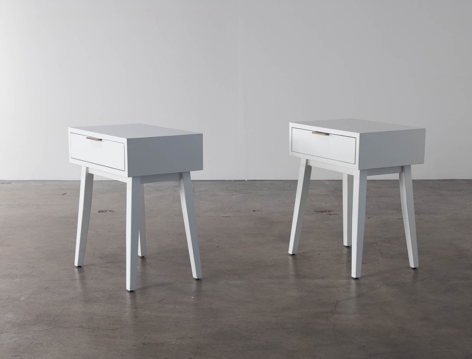 White Bedside Tables (2) - Image 1