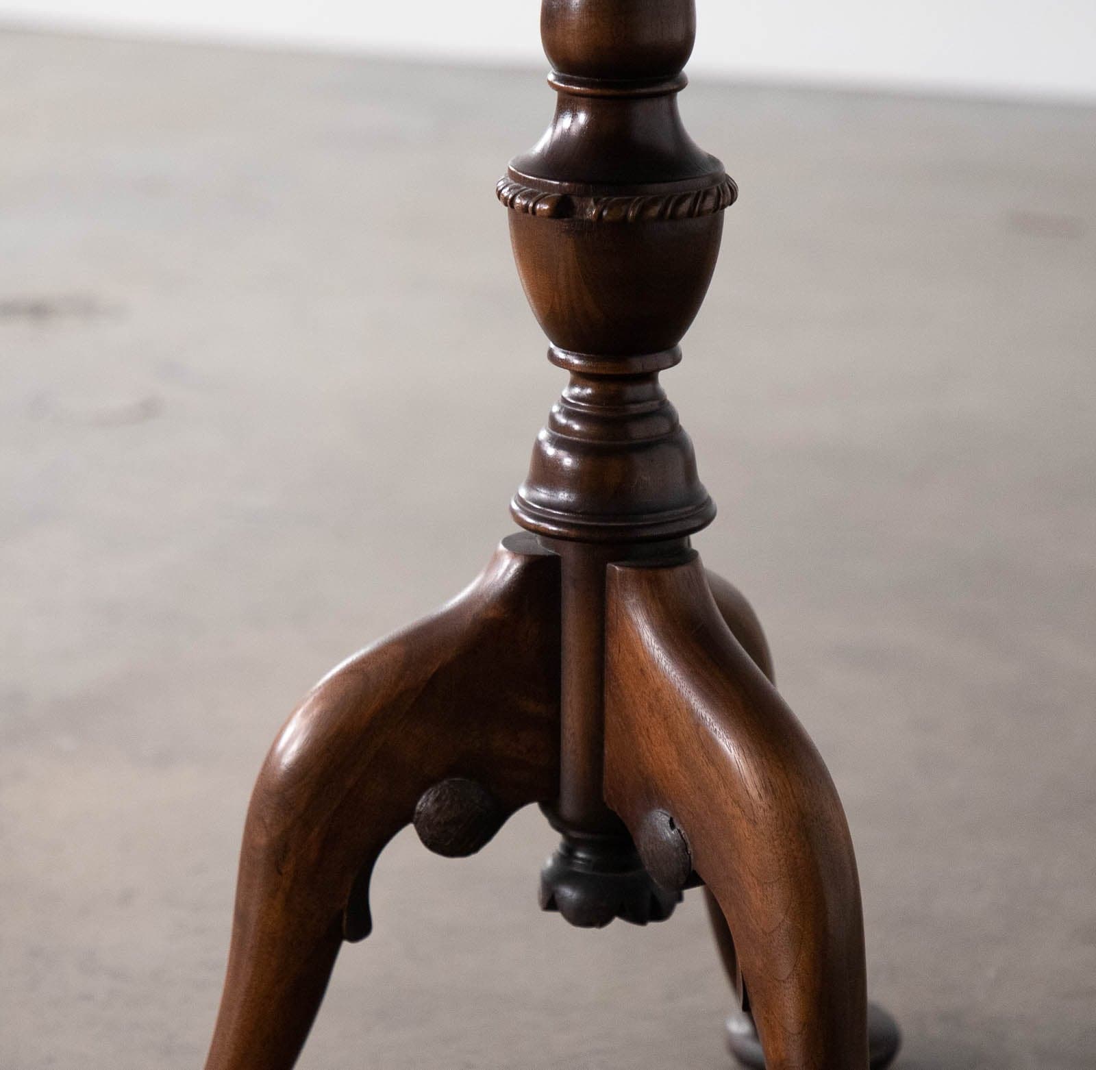 Vintage Round Wood Side Table - Thumbnail 4