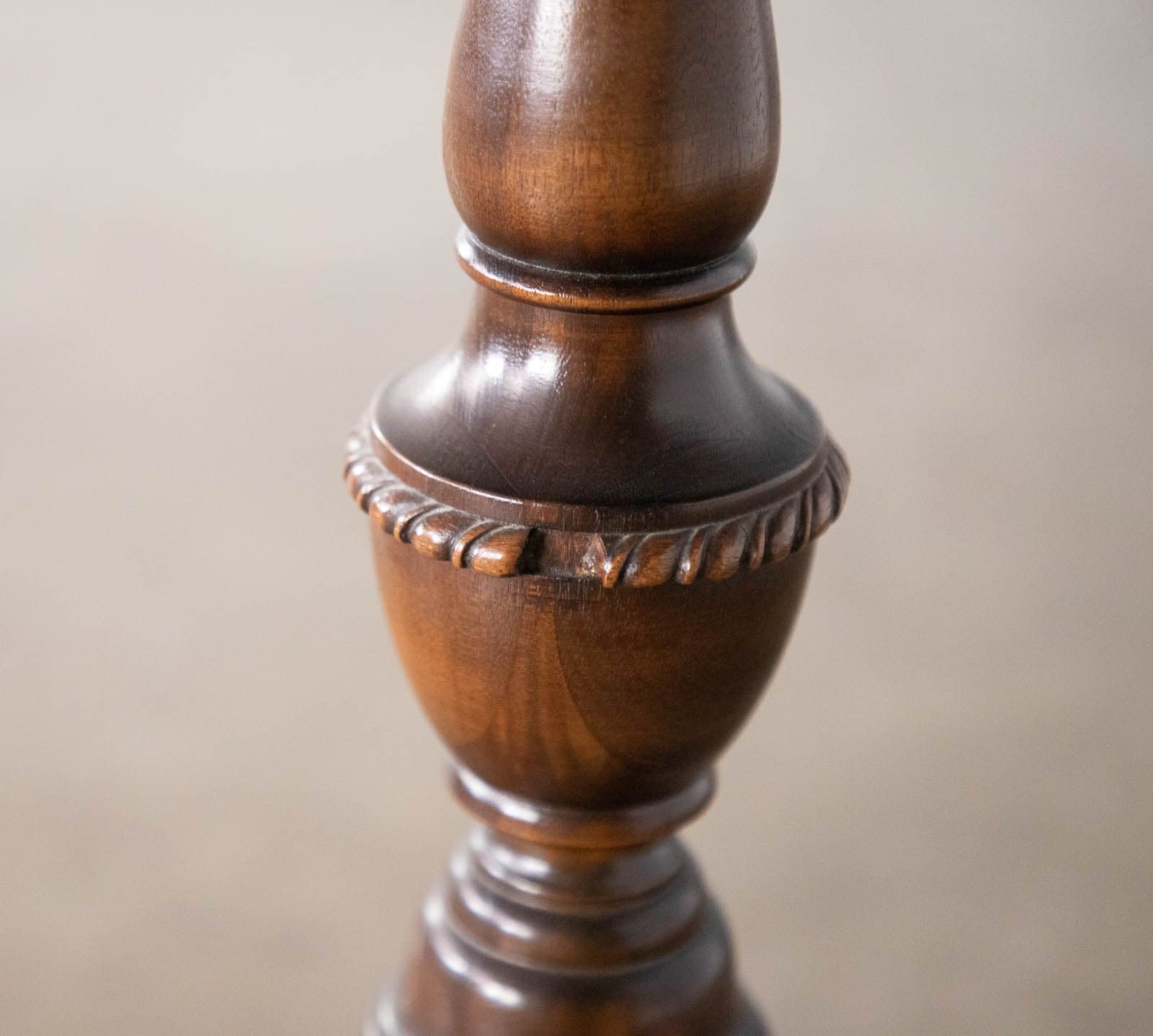 Vintage Round Wood Side Table - Thumbnail 5