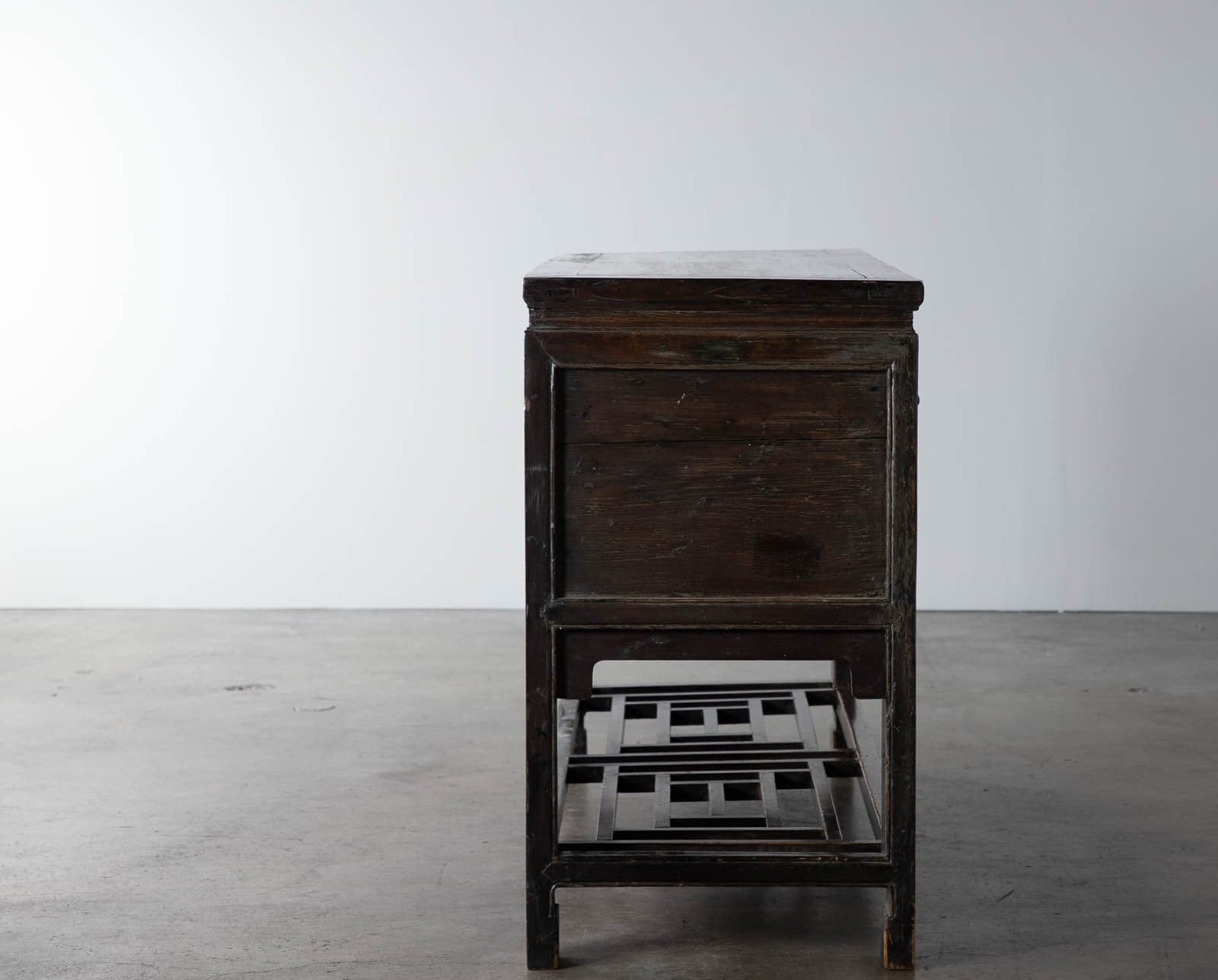 Wood Console Table with 3 Drawers - Thumbnail 4