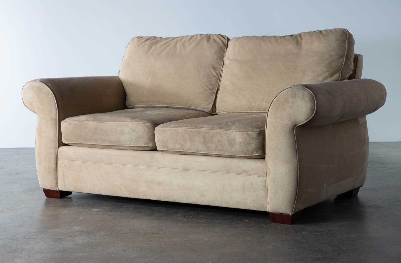 Pottery Barn Upholstered Roll Arm Sofa - Image 1