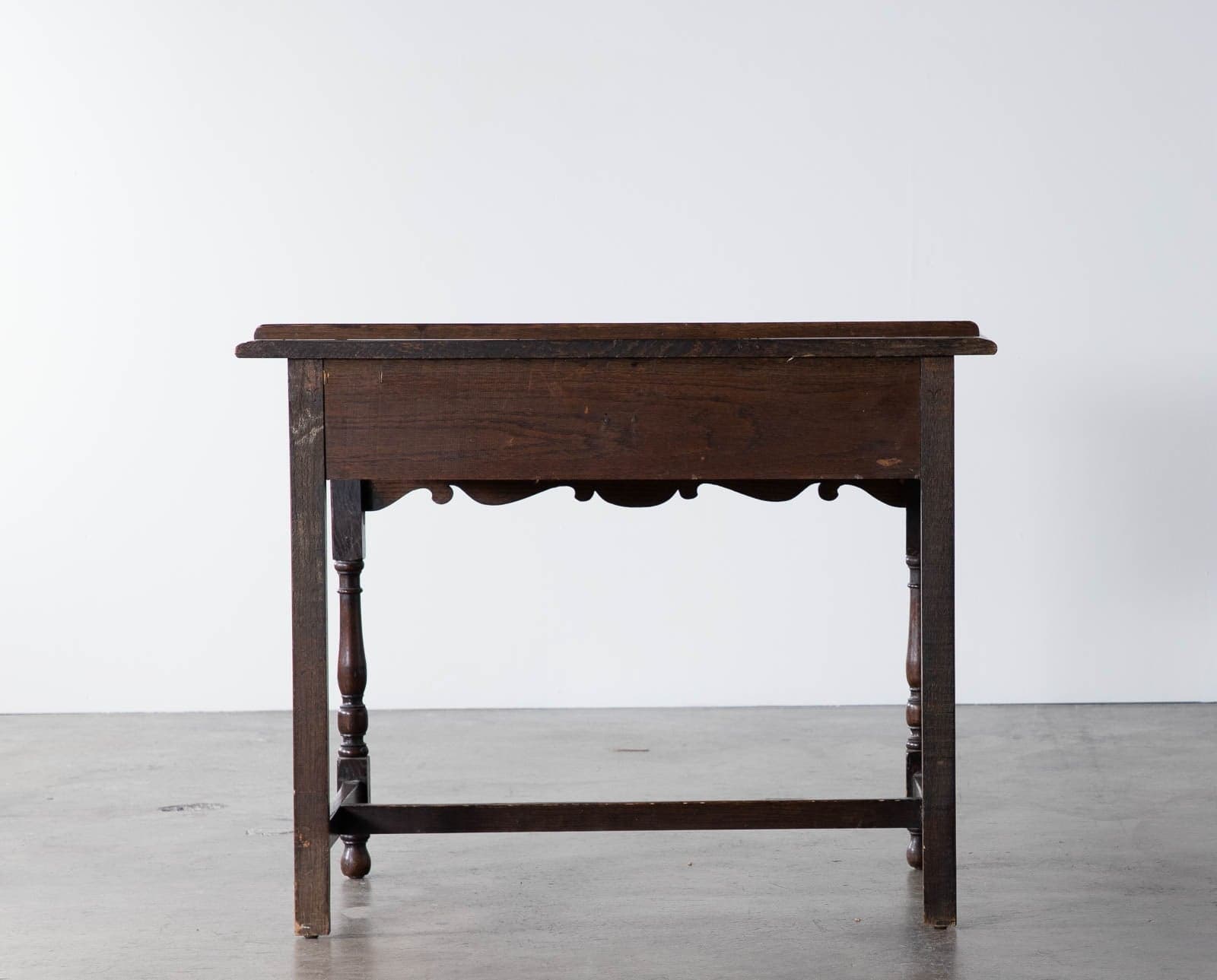 Vintage Wood Side Table with 2 Drawers - Thumbnail 5