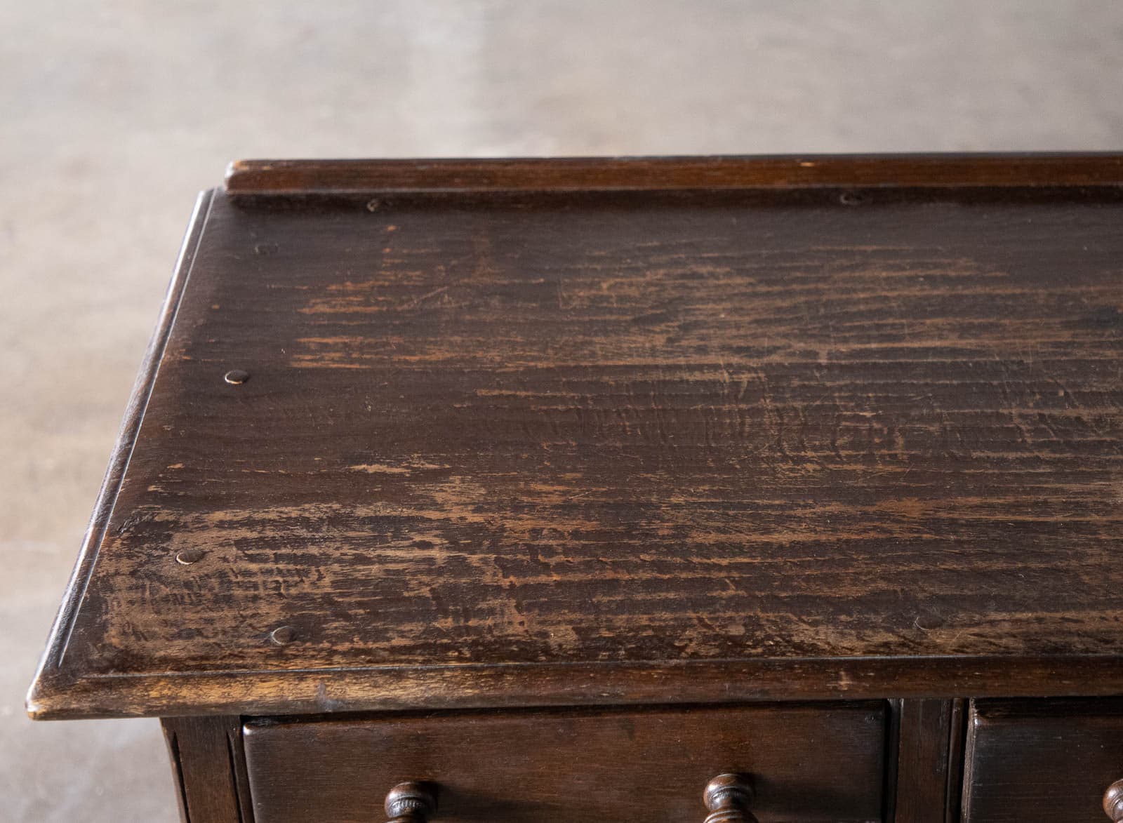 Vintage Wood Side Table with 2 Drawers - Thumbnail 7