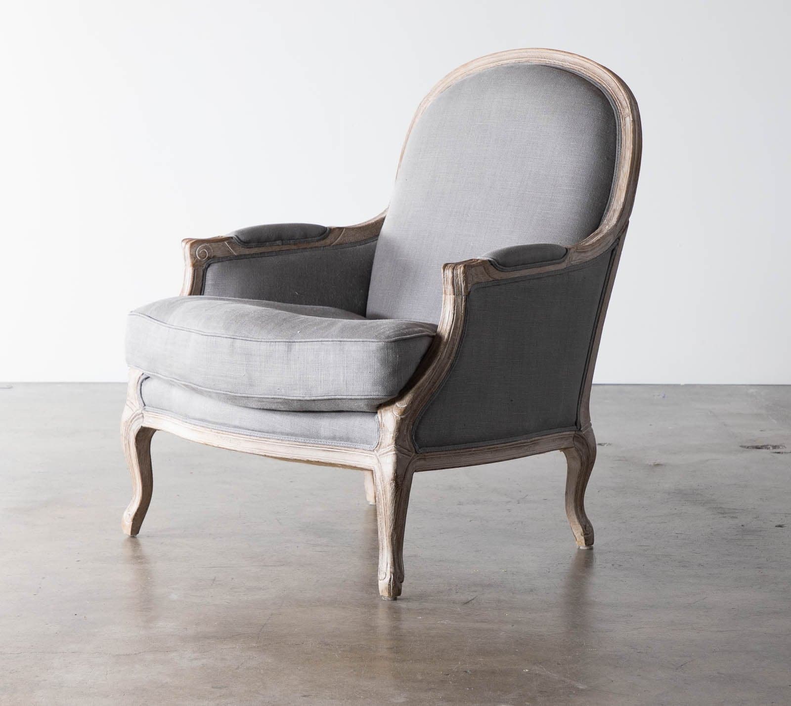 Restoration Hardware Bergere style Arm Chair (1) & Matching Ottoman - Thumbnail 2