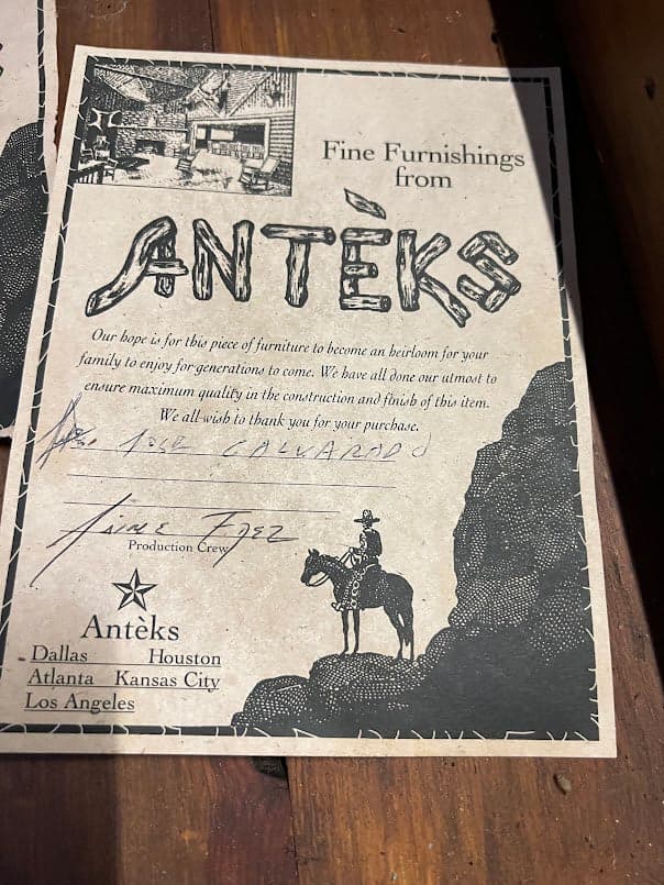 Rustic Texas Star Dining Table Set - Thumbnail 5