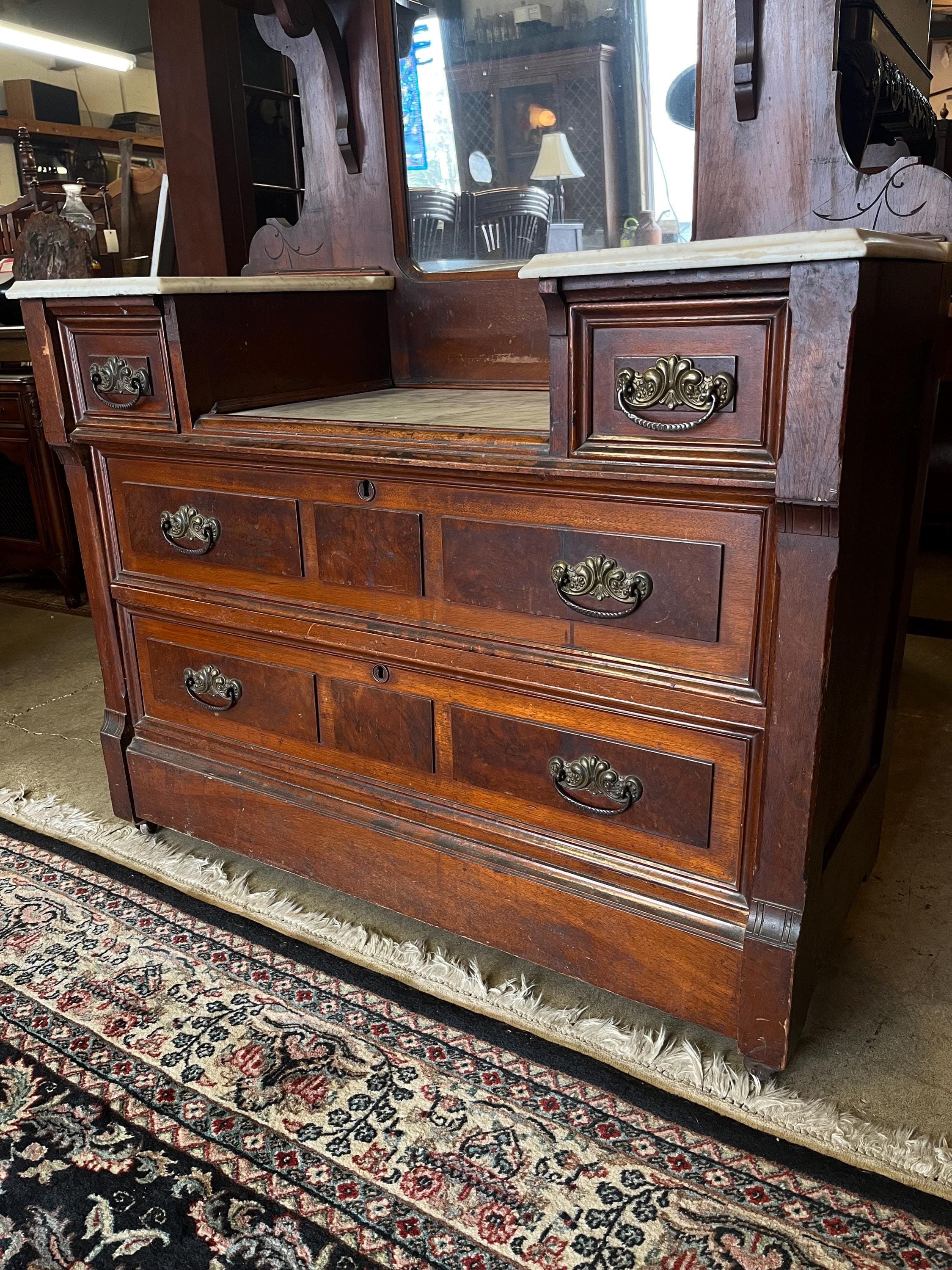 Late 19th Century Victorian Style Dresser - Thumbnail 2