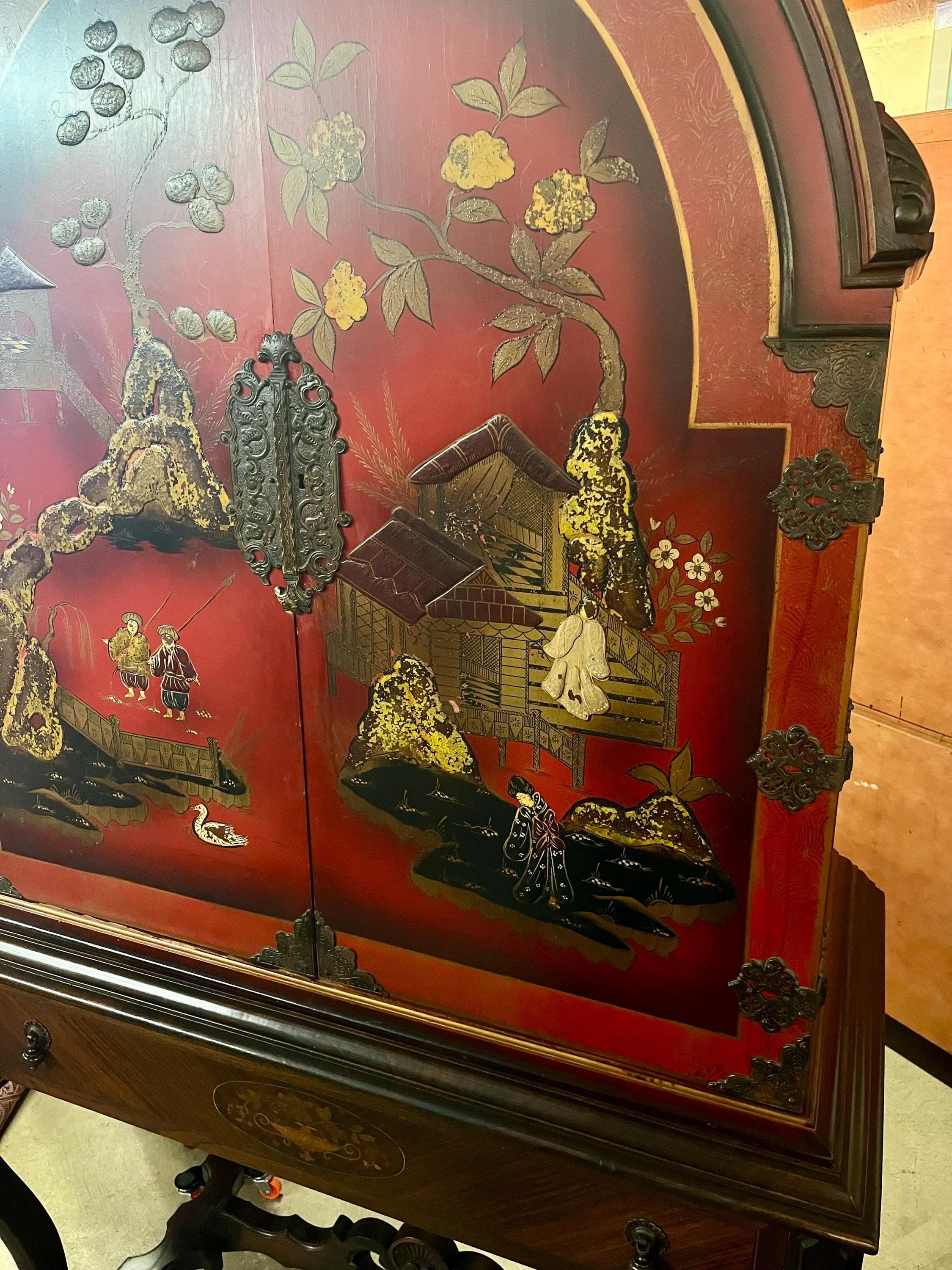 Jacobean Chinoiserie Style Cabinet - Thumbnail 2