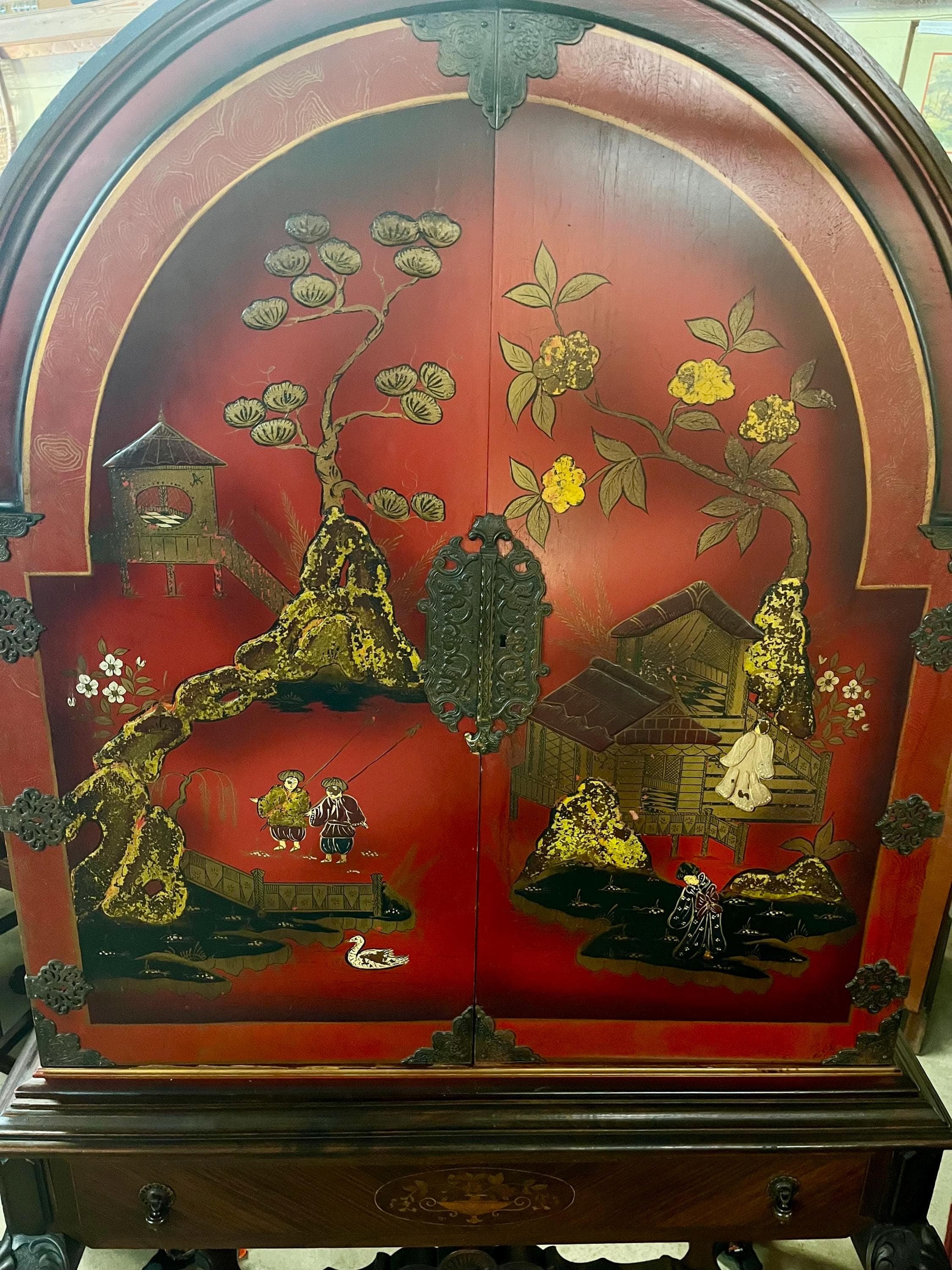 Jacobean Chinoiserie Style Cabinet - Thumbnail 3