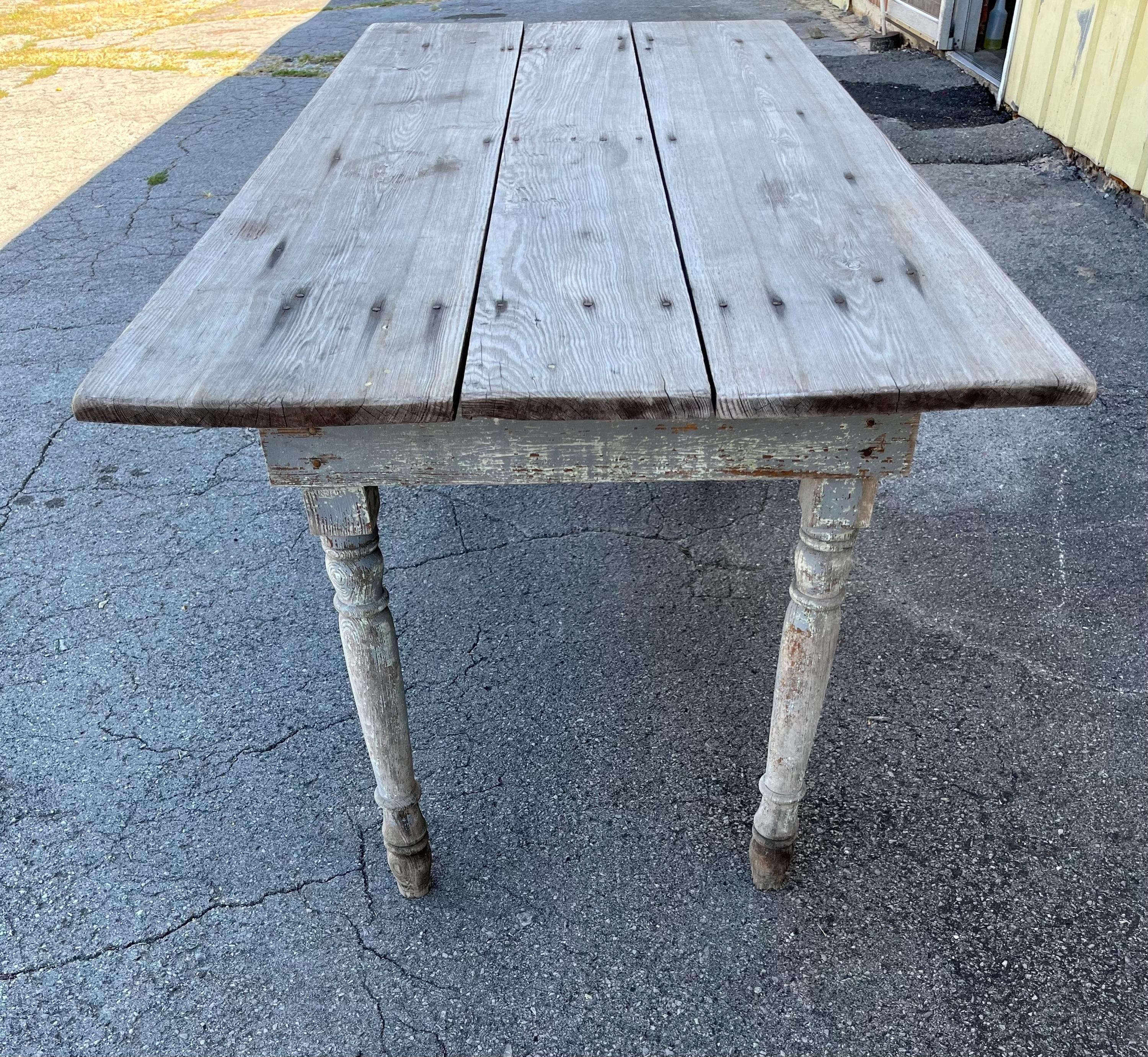 Rustic Primitive Farmhouse Table - Thumbnail 9