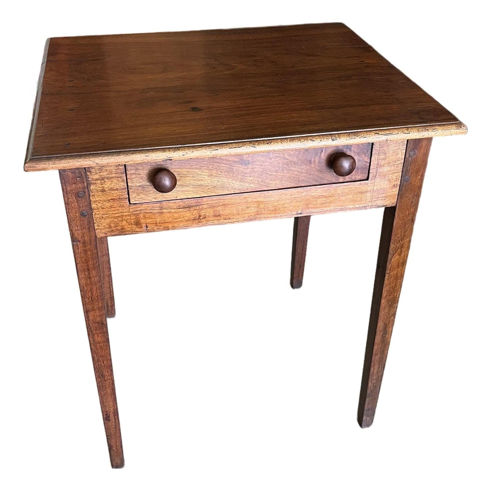 Primitive Antique Side Table or Work Table