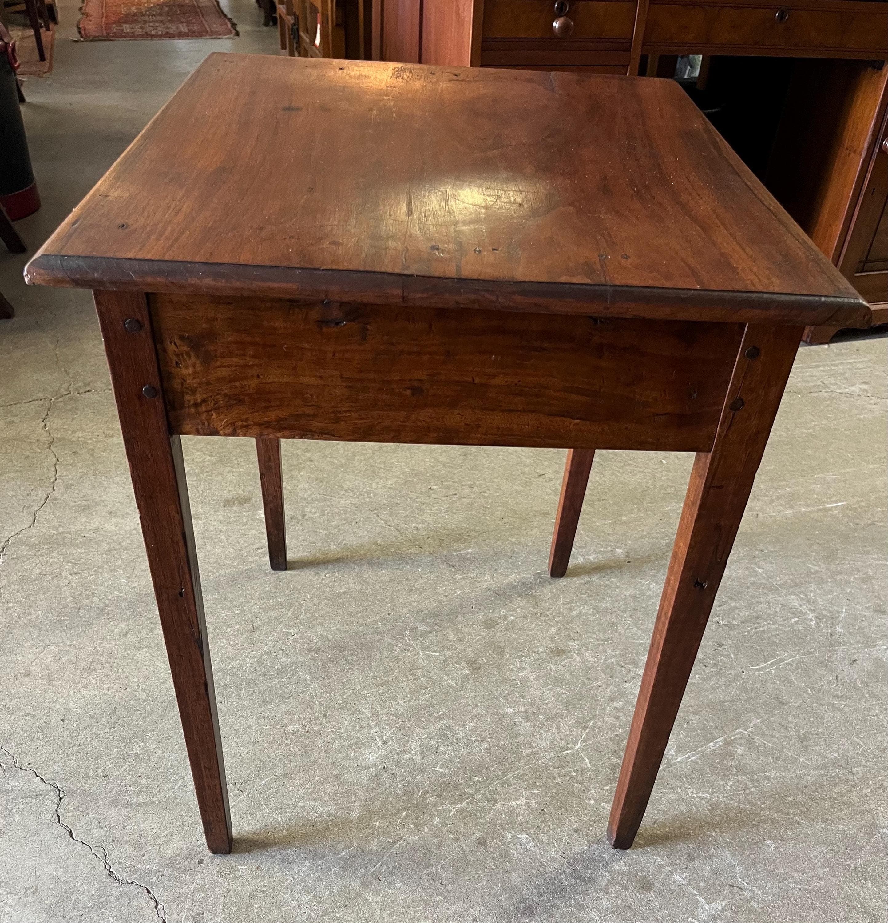 Primitive Antique Side Table or Work Table - Thumbnail 10