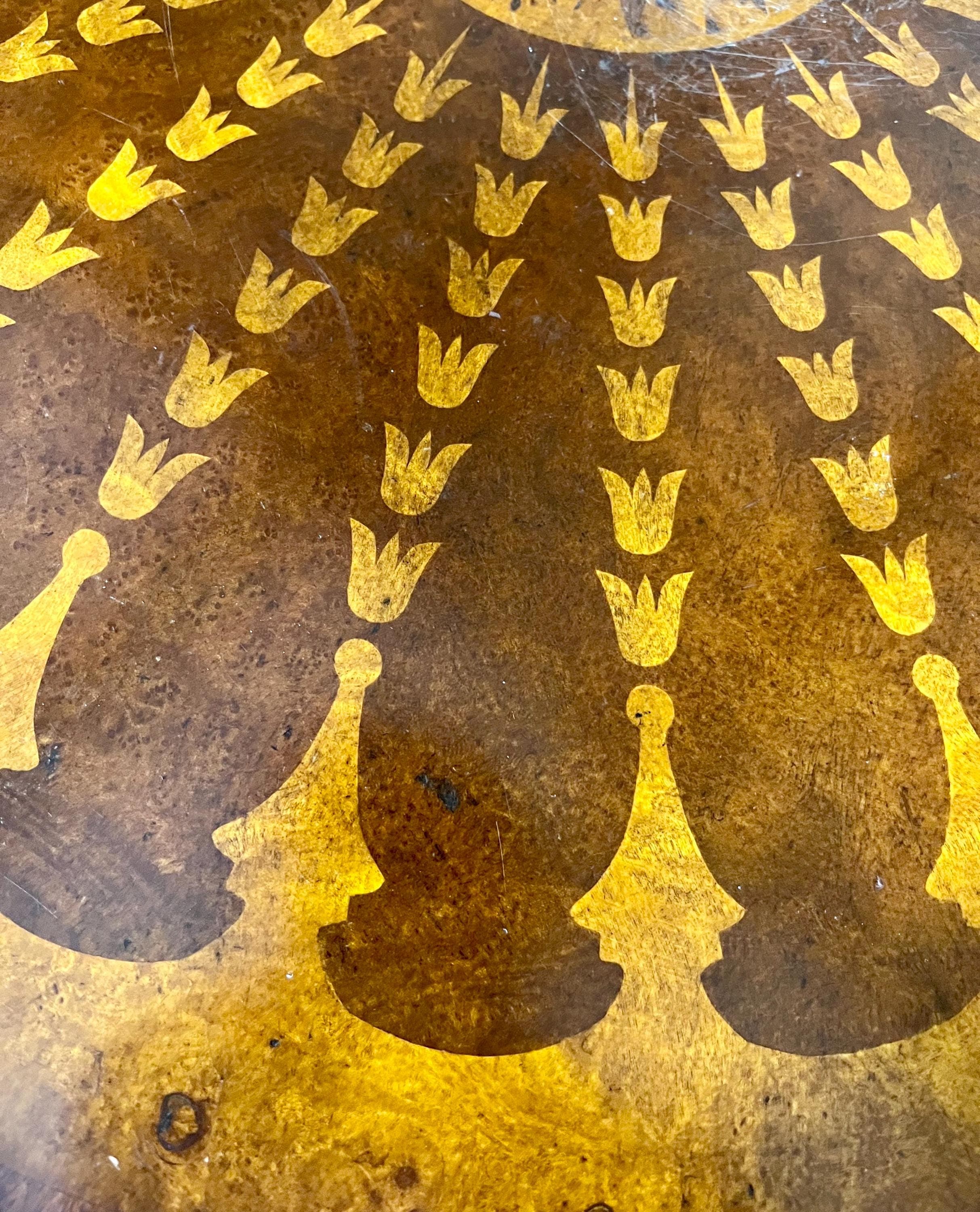 Round Inlaid Table Attributed to Theodore Alexander - Thumbnail 6