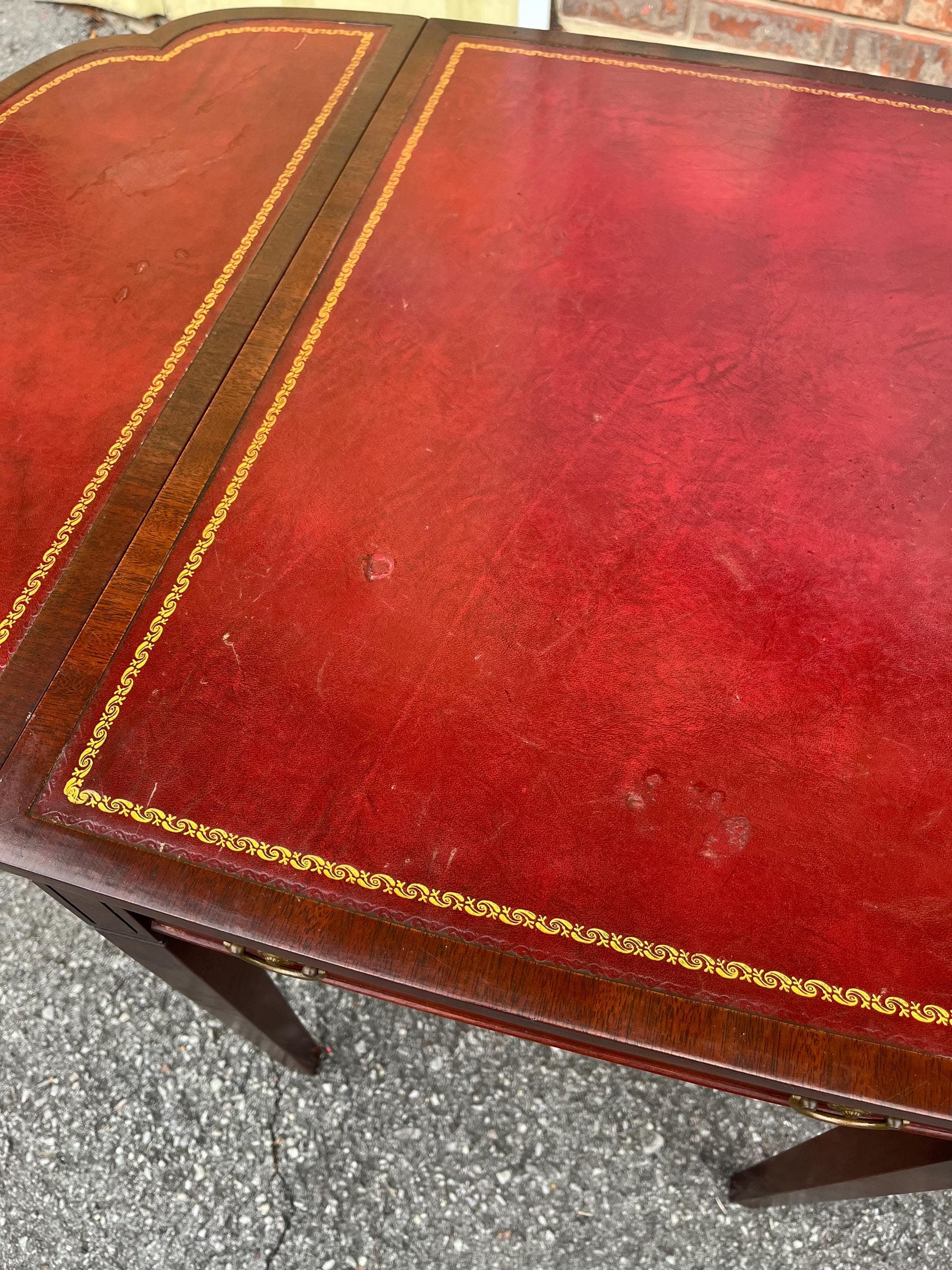 Pair of Leather-Top End Tables by Zangerle - Thumbnail 8