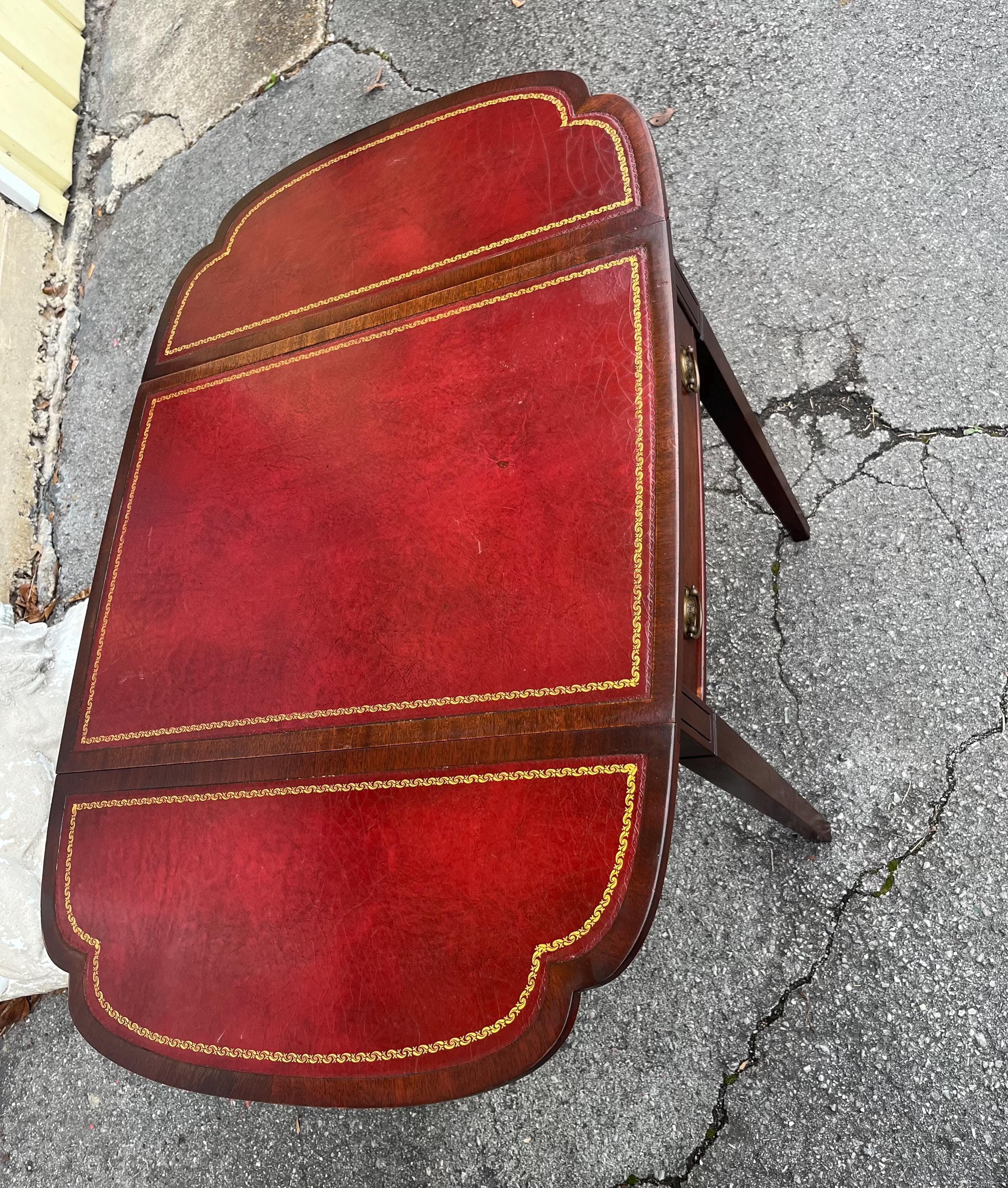 Pair of Leather-Top End Tables by Zangerle - Thumbnail 15