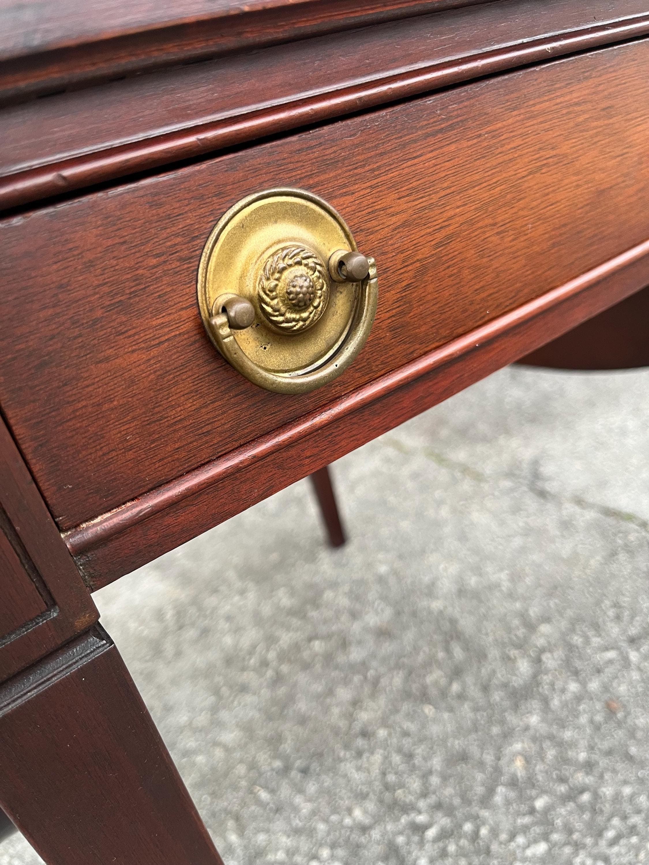 Pair of Leather-Top End Tables by Zangerle - Thumbnail 9