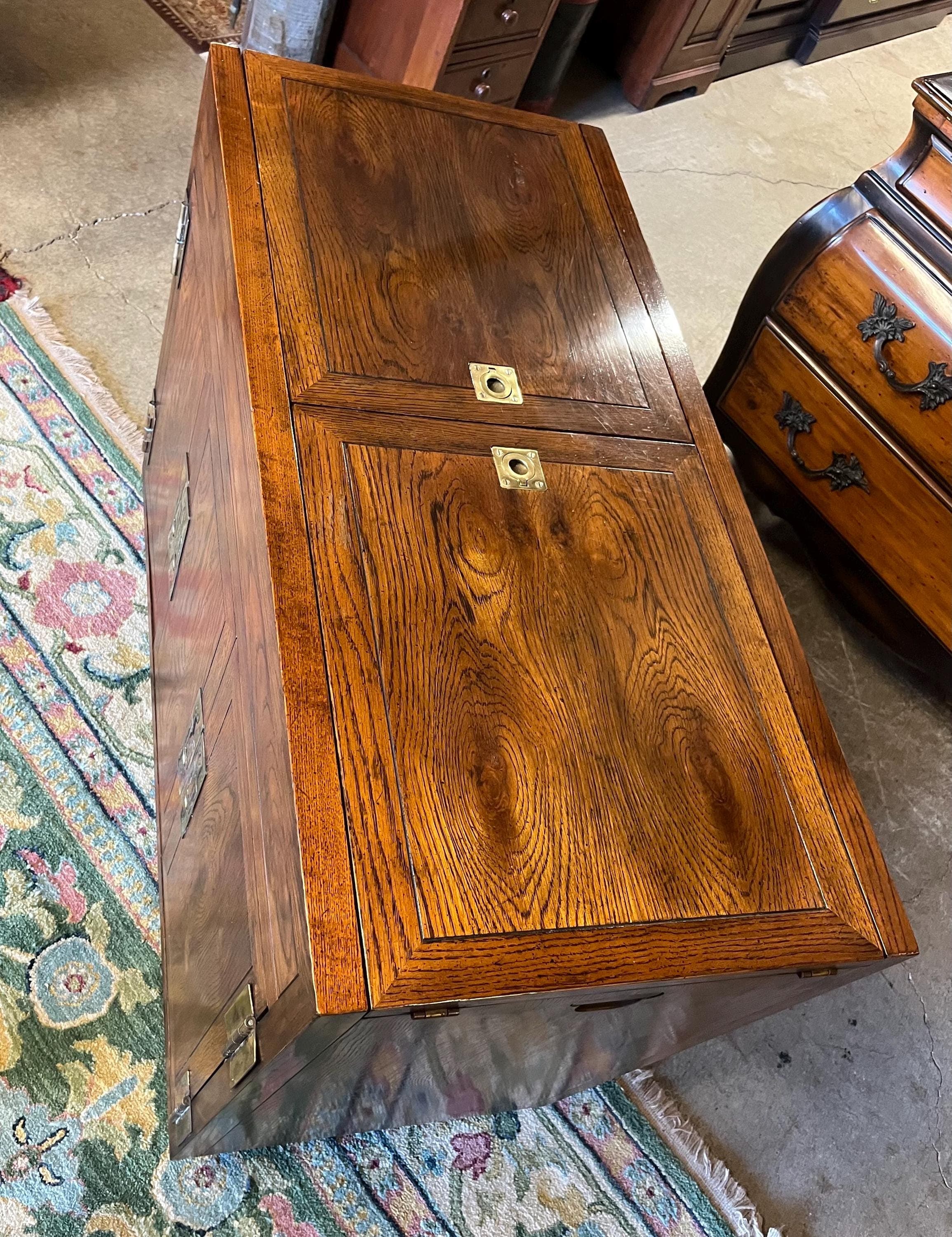 Henredon Campaign Style Bar Cart - Thumbnail 10