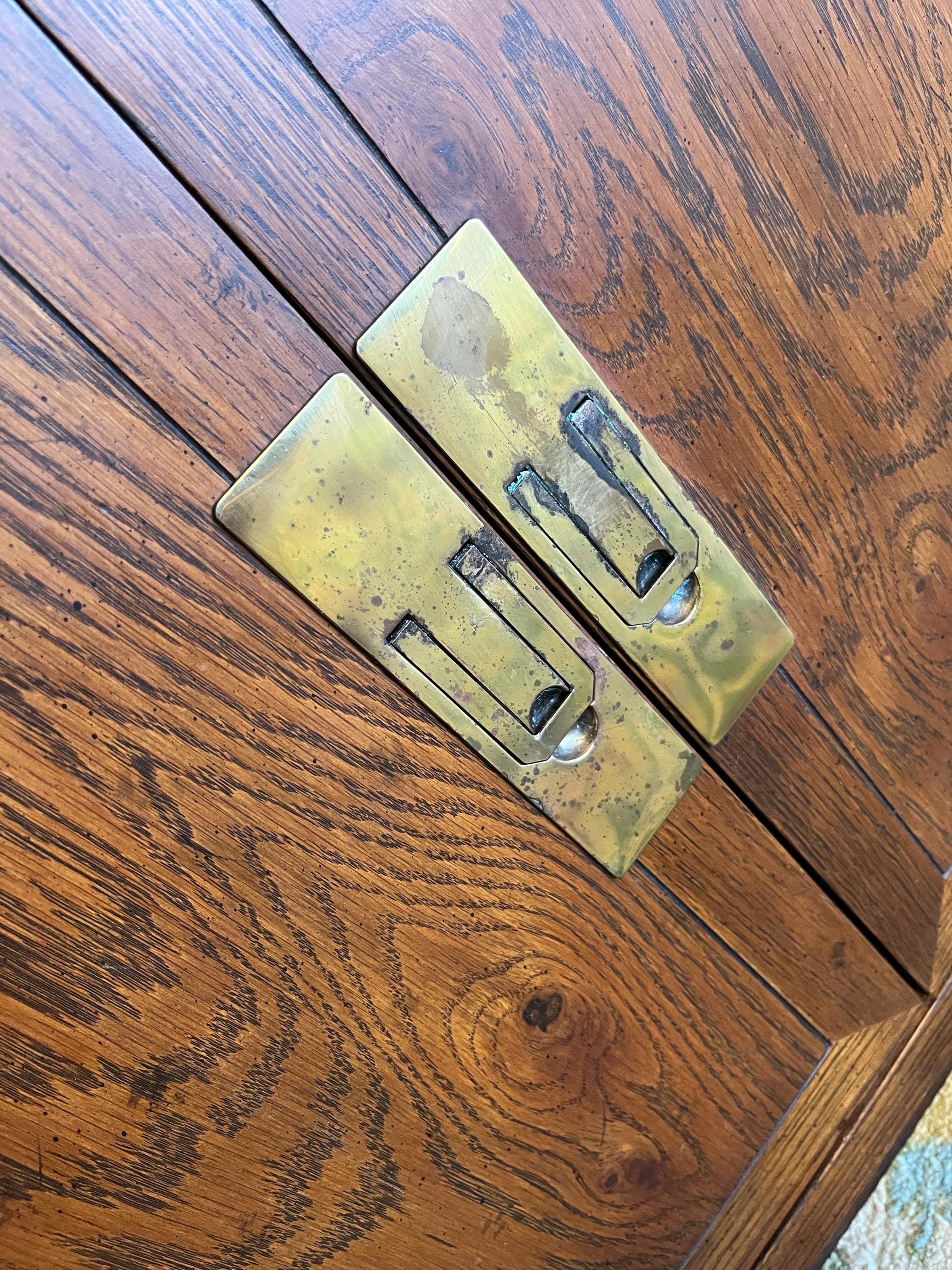 Henredon Campaign Style Bar Cart - Thumbnail 13