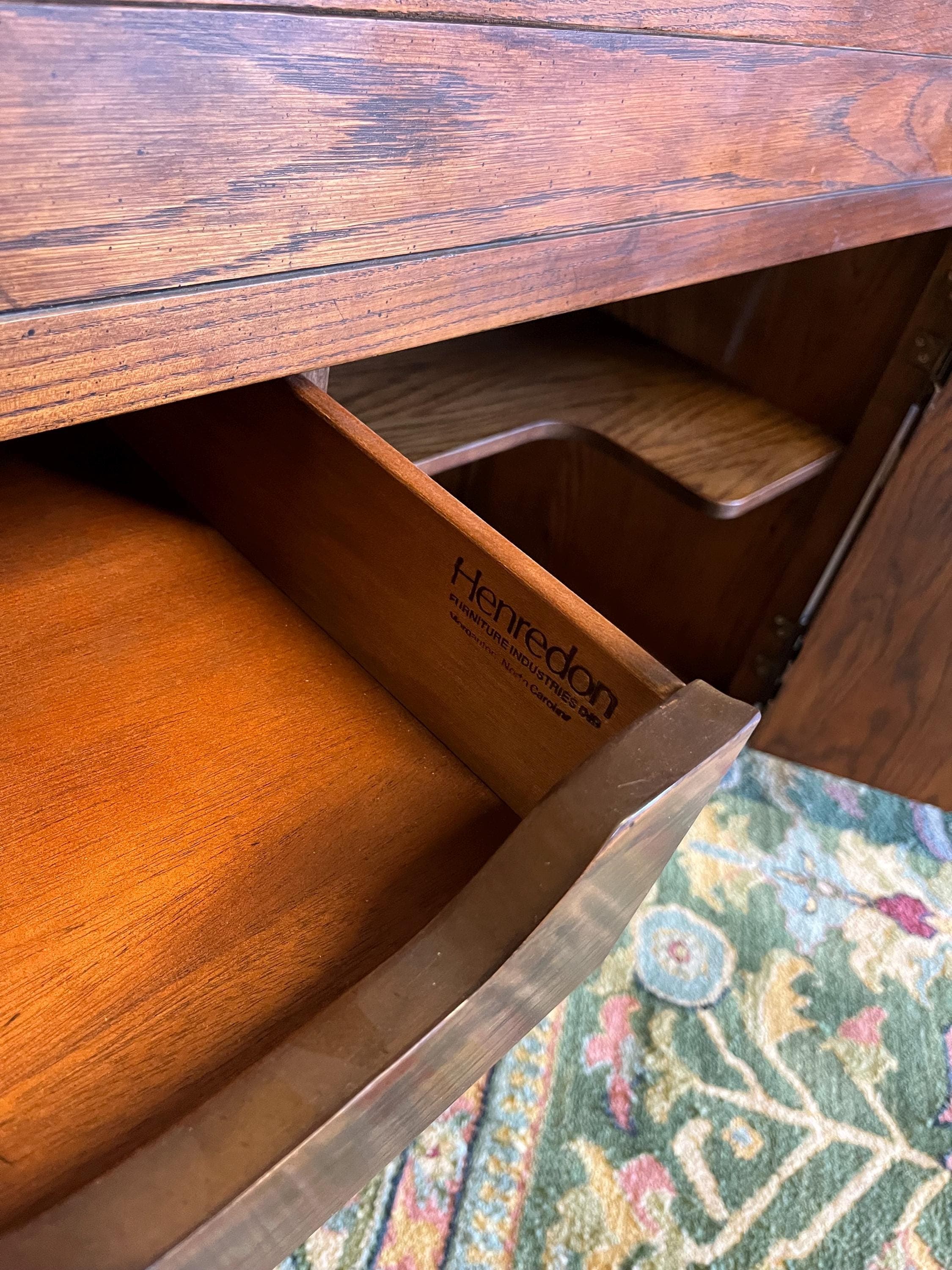 Henredon Campaign Style Bar Cart - Thumbnail 7