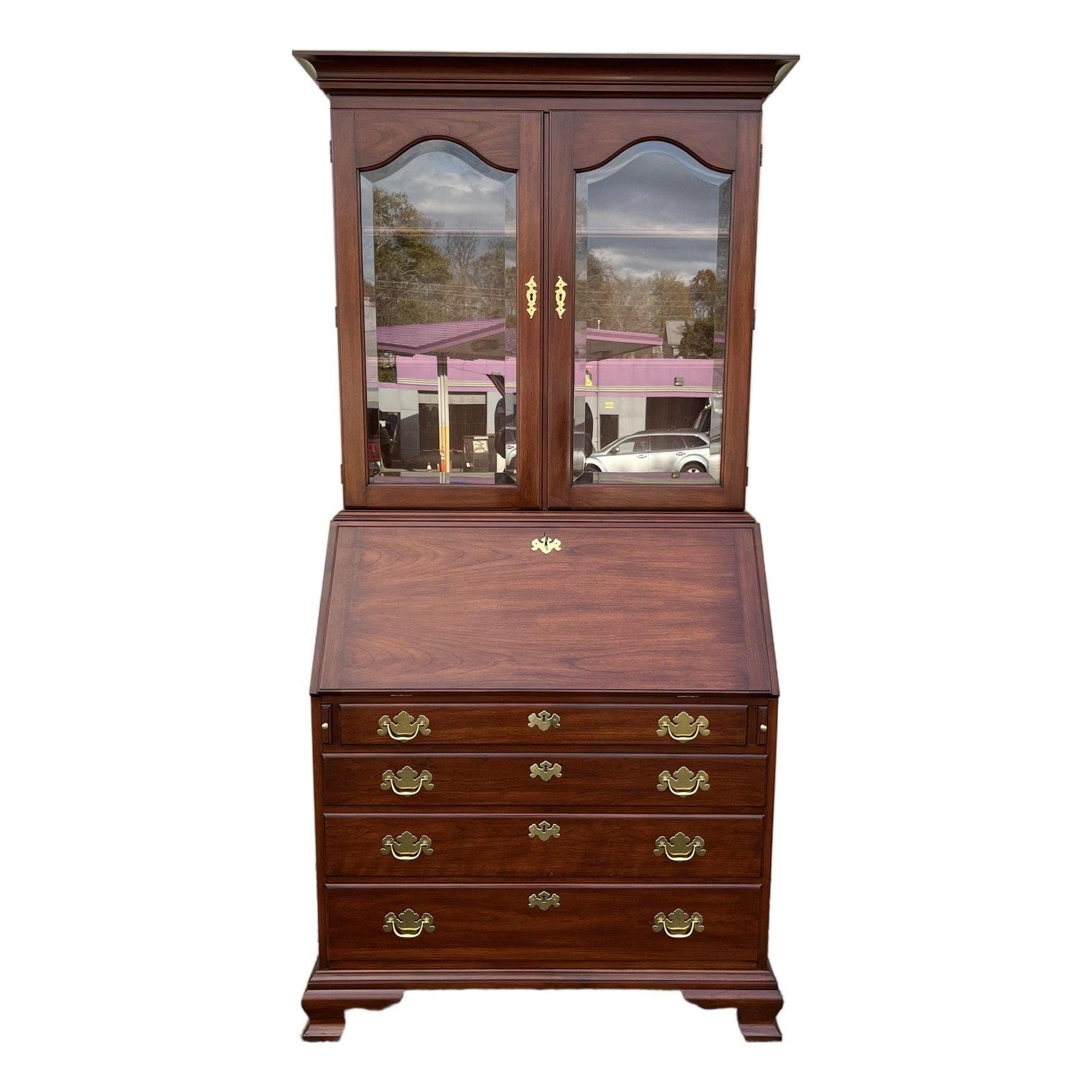 Henkel Harris Cherry Hancock Secretary Bookcase