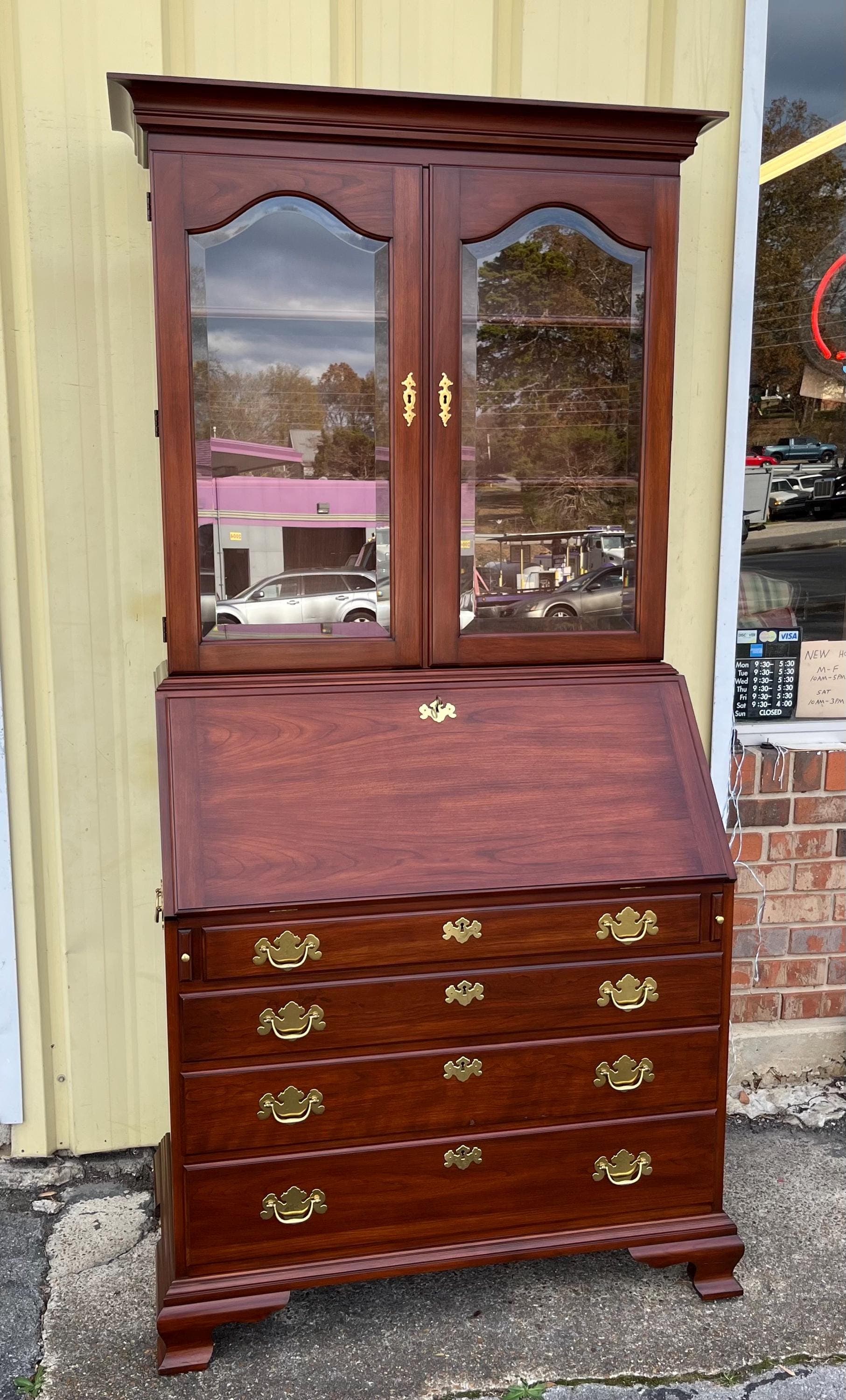 Henkel Harris Cherry Hancock Secretary Bookcase - Thumbnail 3